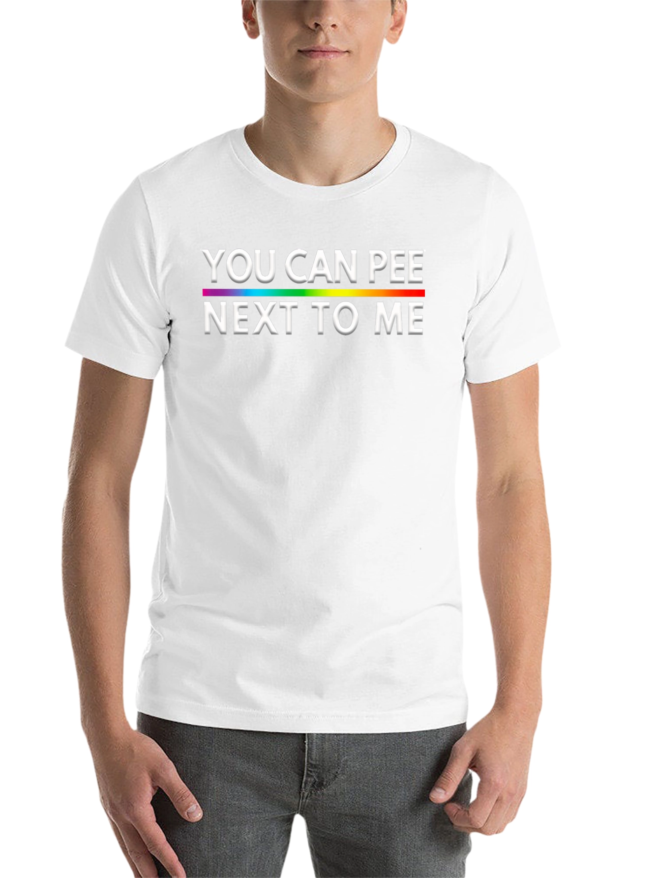 Black You Can Pee Next To Me T-Shirt - Pride Rainbow Tee view 14