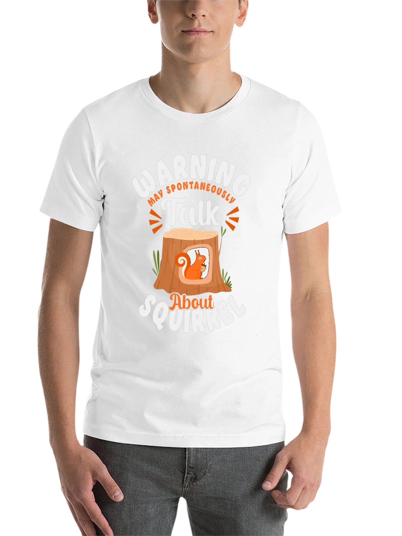 Black Warning Spontaneous Squirrel Talk T-Shirt view 14