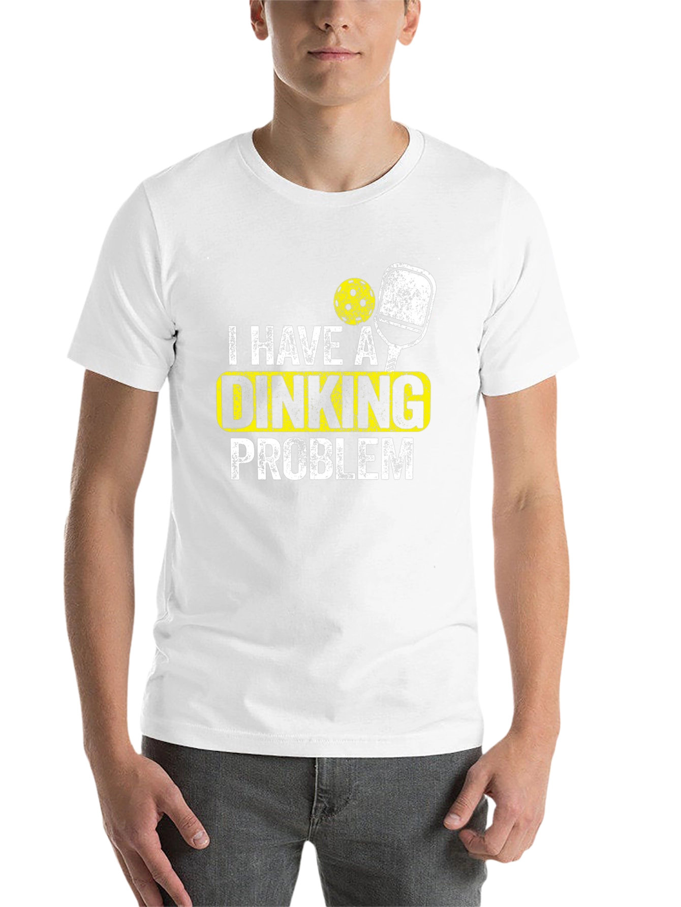 Black Dinking Problem Pickleball T-Shirt view 14