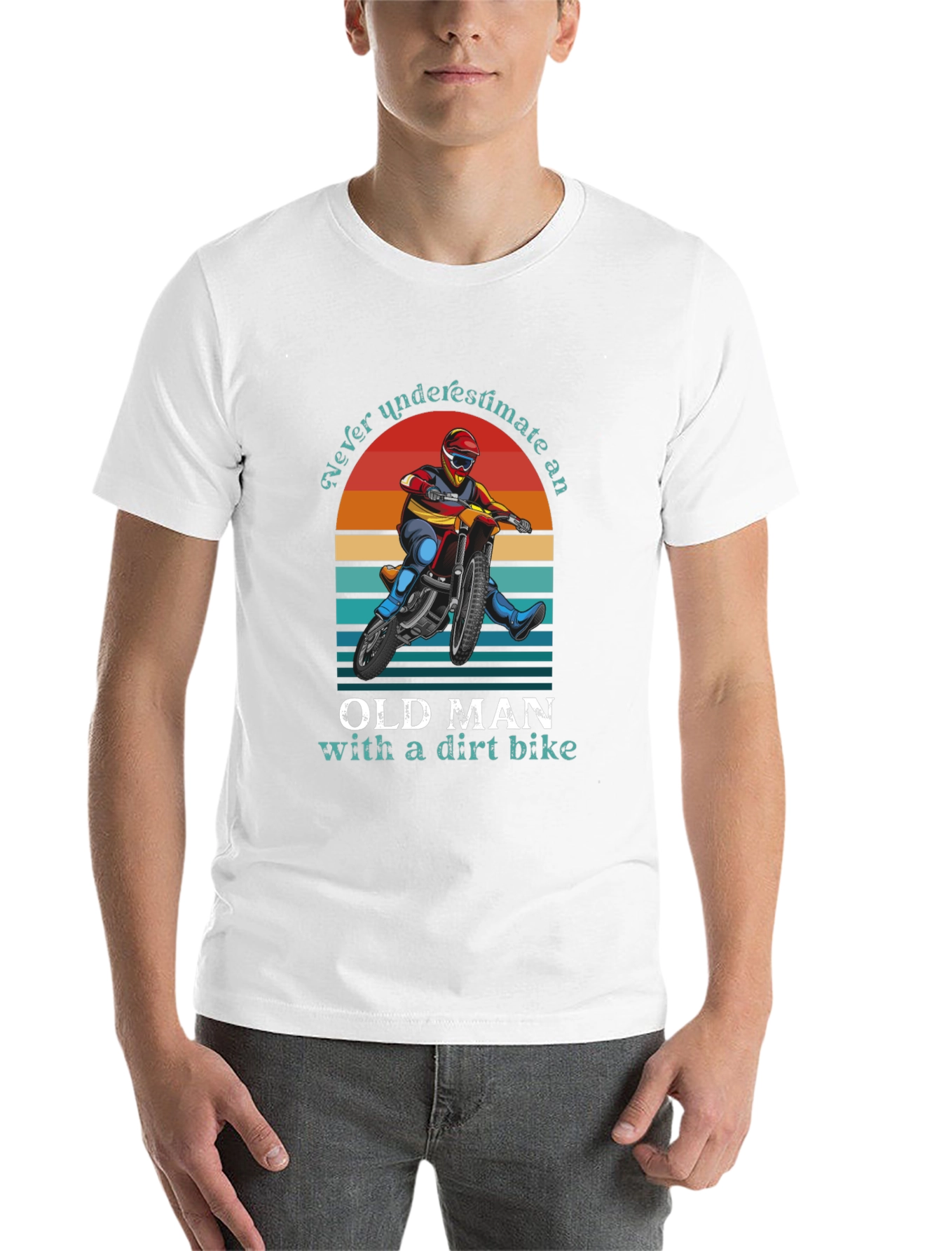 Black Old Man Dirt Bike Graphic Tee view 14