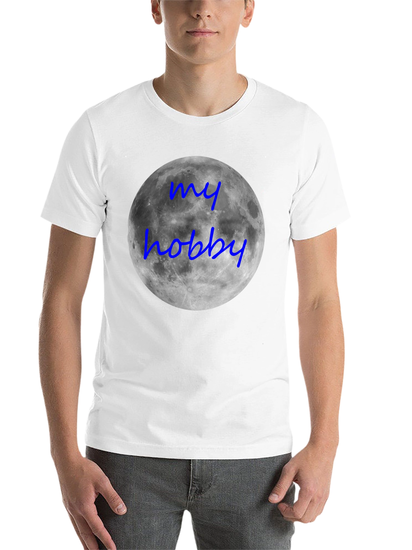 Black My Hobby Moon T-Shirt - Black Crew Neck Tee view 14