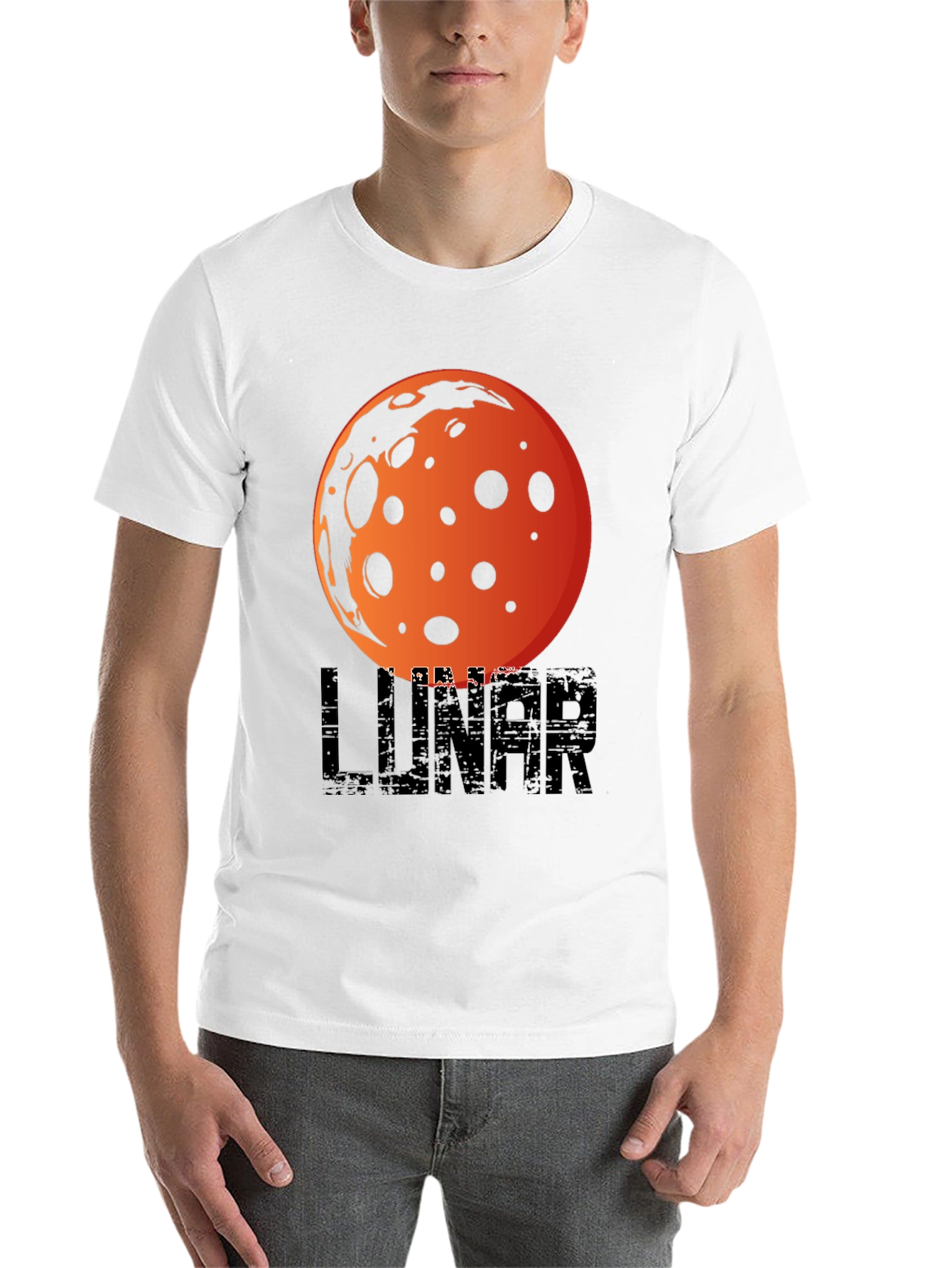 Black Lunar Graphic T-Shirt -  Space Inspired Design view 14