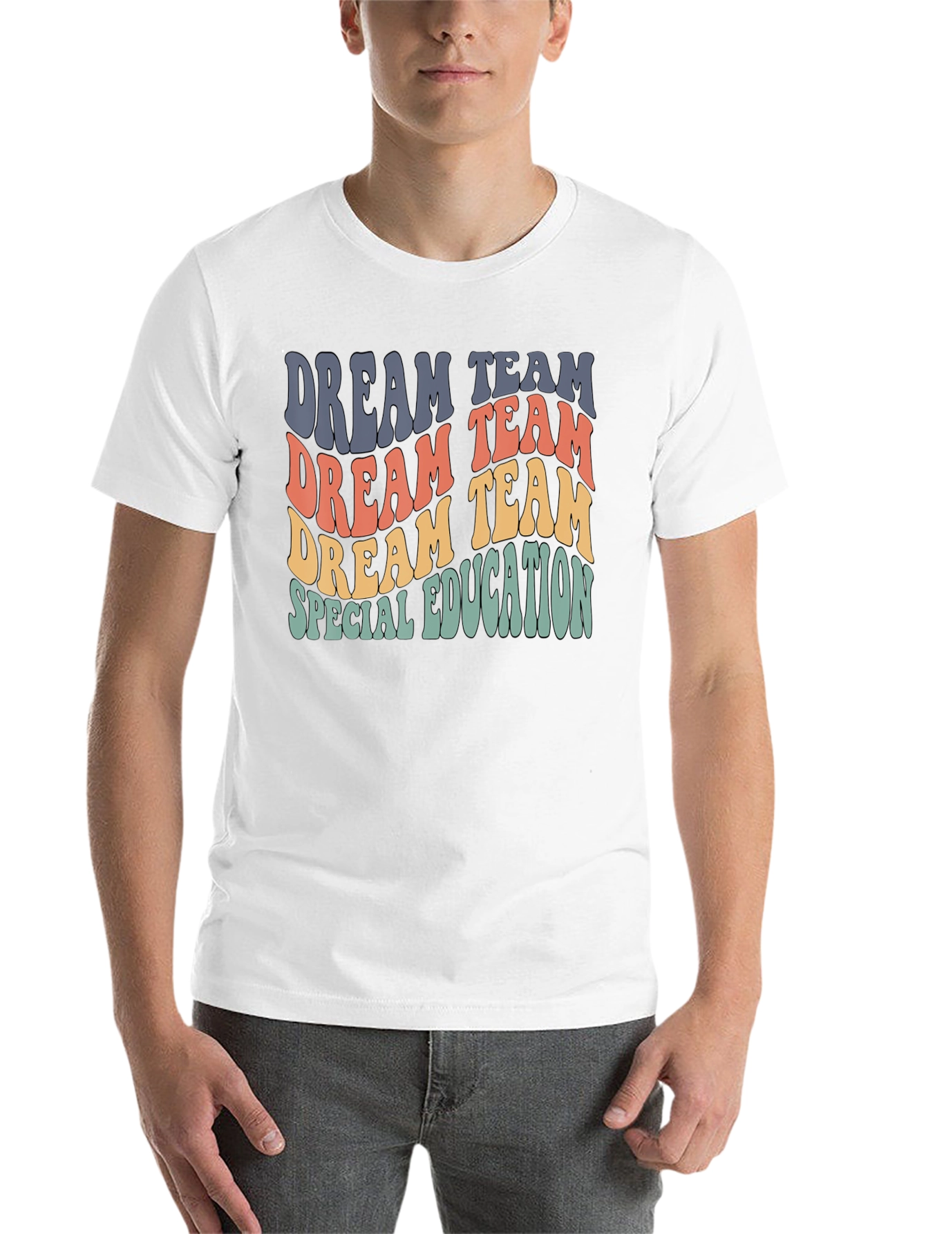 Black Dream Team Special Education Retro T-Shirt view 14
