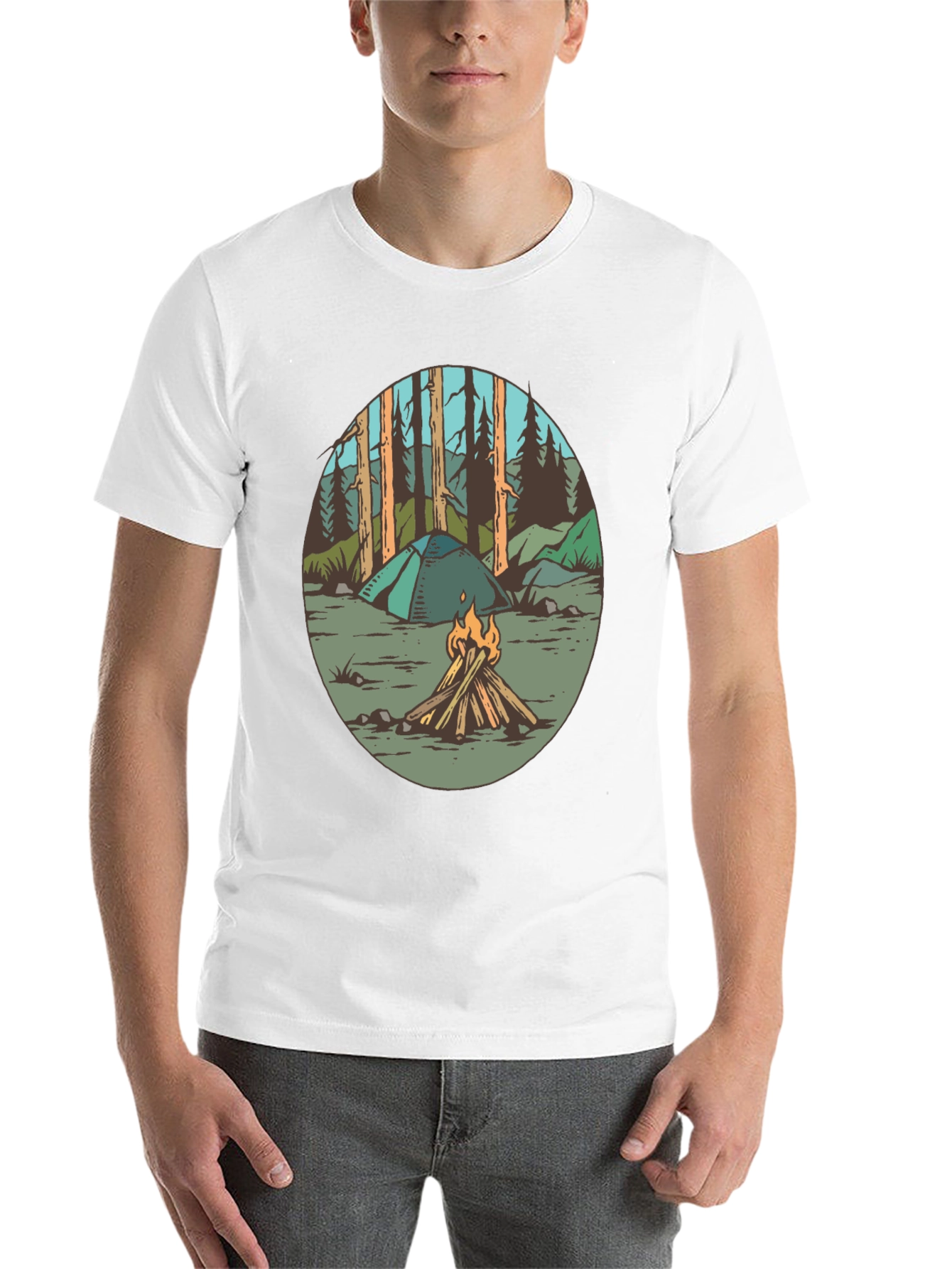 Black Camping Adventure Graphic Tee view 14