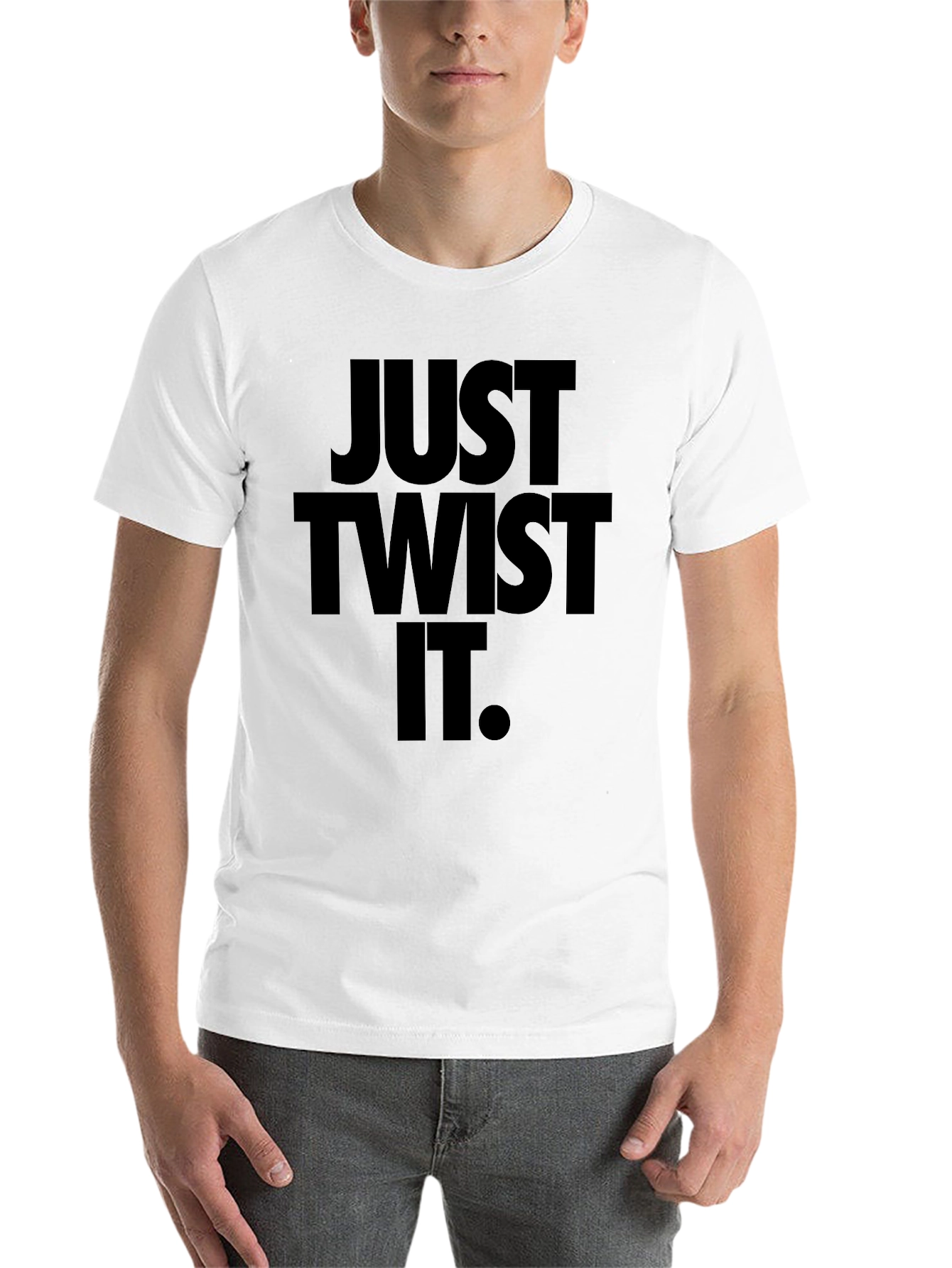 Black Just Twist It Graphic Tee - Black Crew Neck view 14