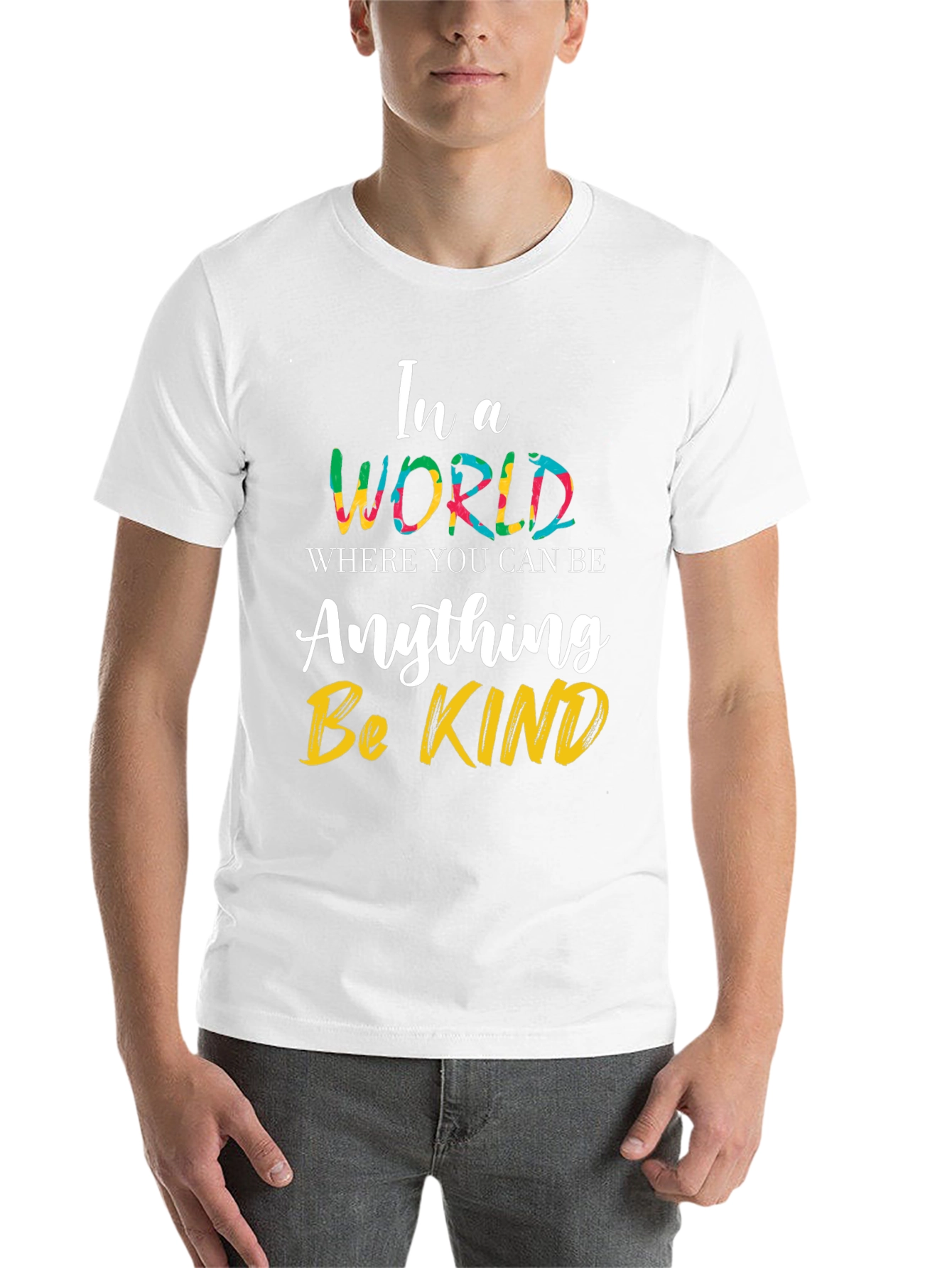 Black Be Kind T-Shirt - Inspirational Graphic Tee view 14