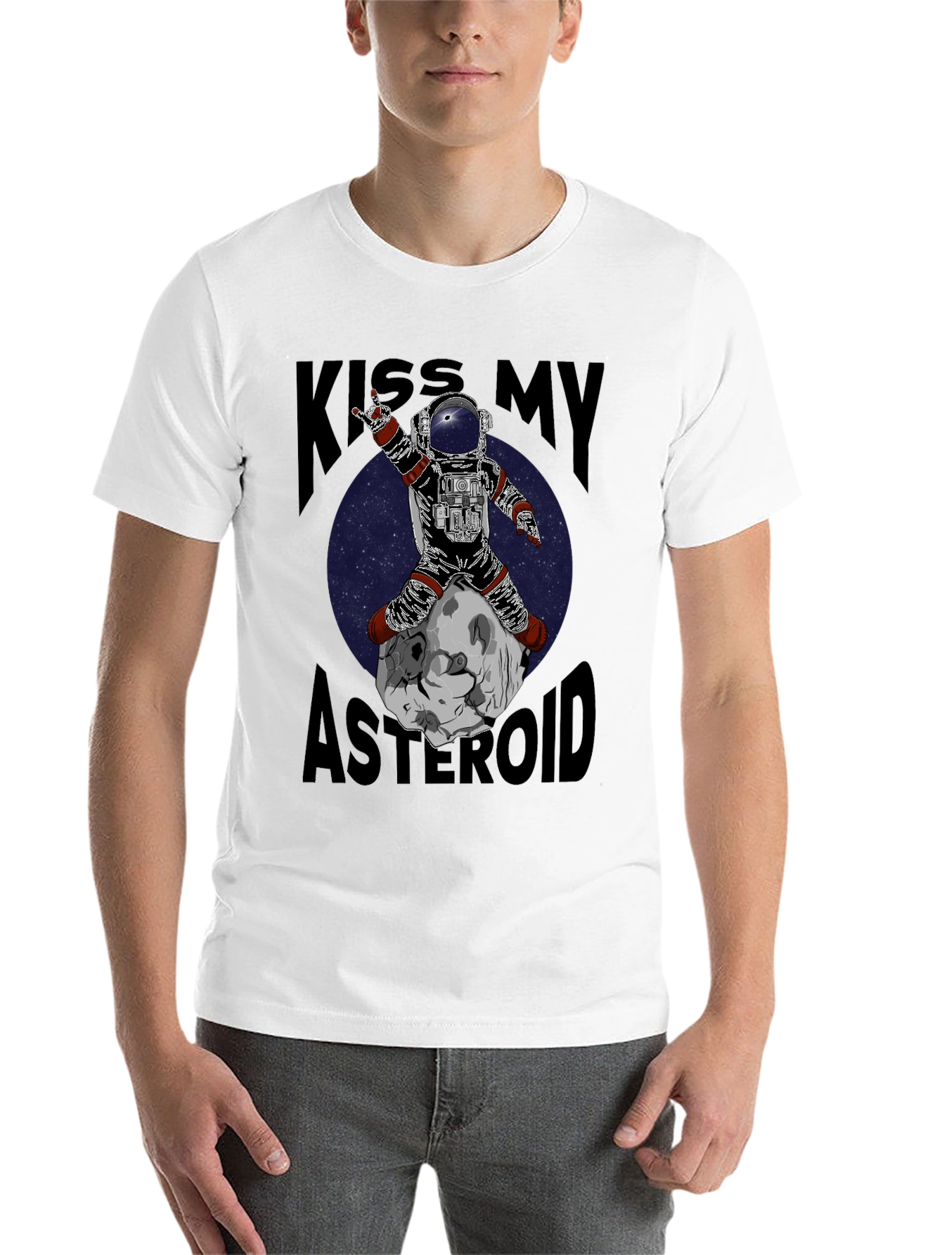 Black Kiss My Asteroid Graphic T-Shirt view 14