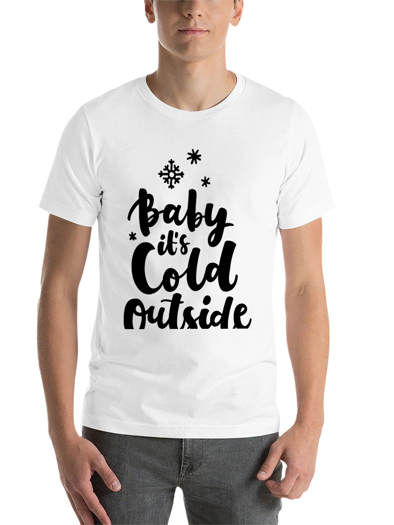 Black Baby It's Cold Outside Black T-Shirt view 14