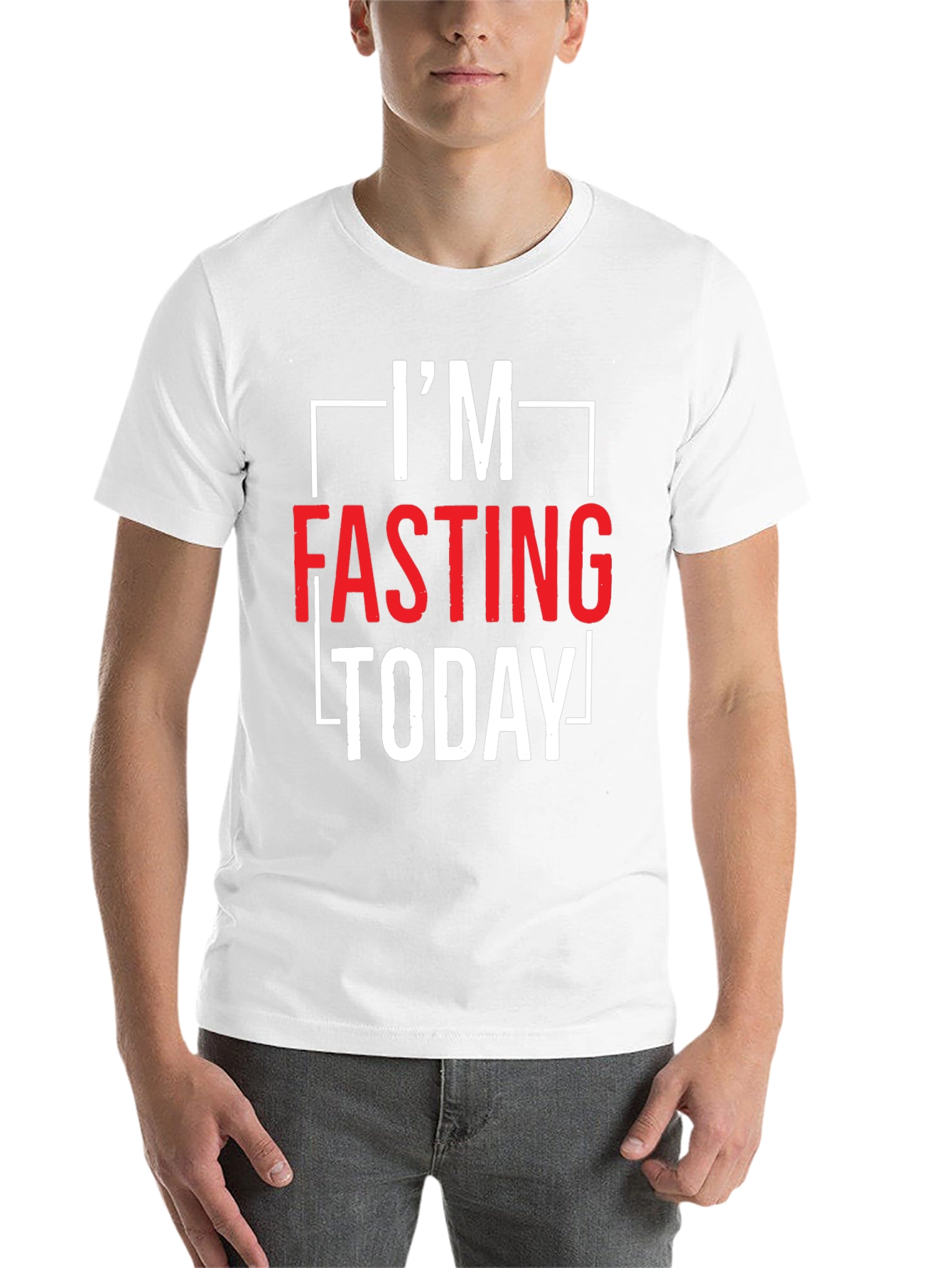 Black I'm Fasting Today Graphic Tee - Black view 14
