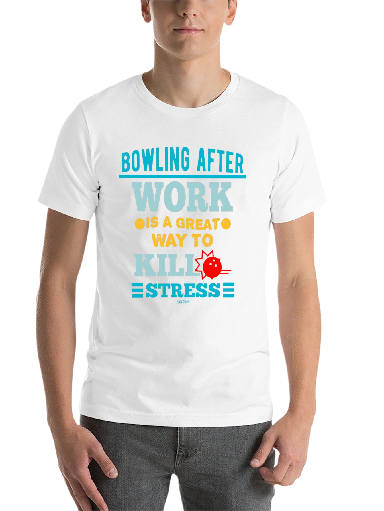 Black Bowling After Work T-Shirt - Stress Relief Tee view 14