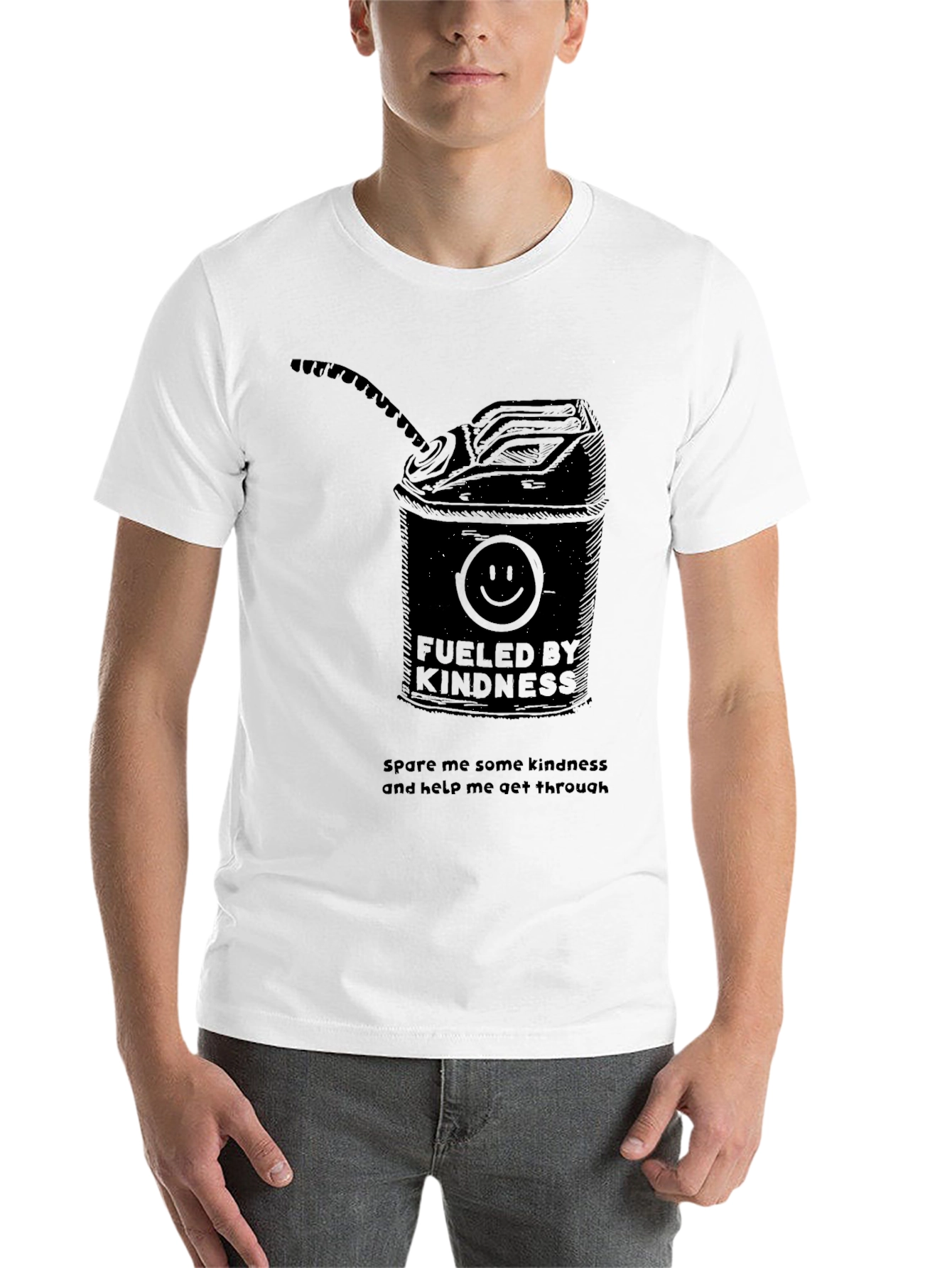 Black Fueled By Kindness Graphic Tee - Unisex Black T-Shirt view 14