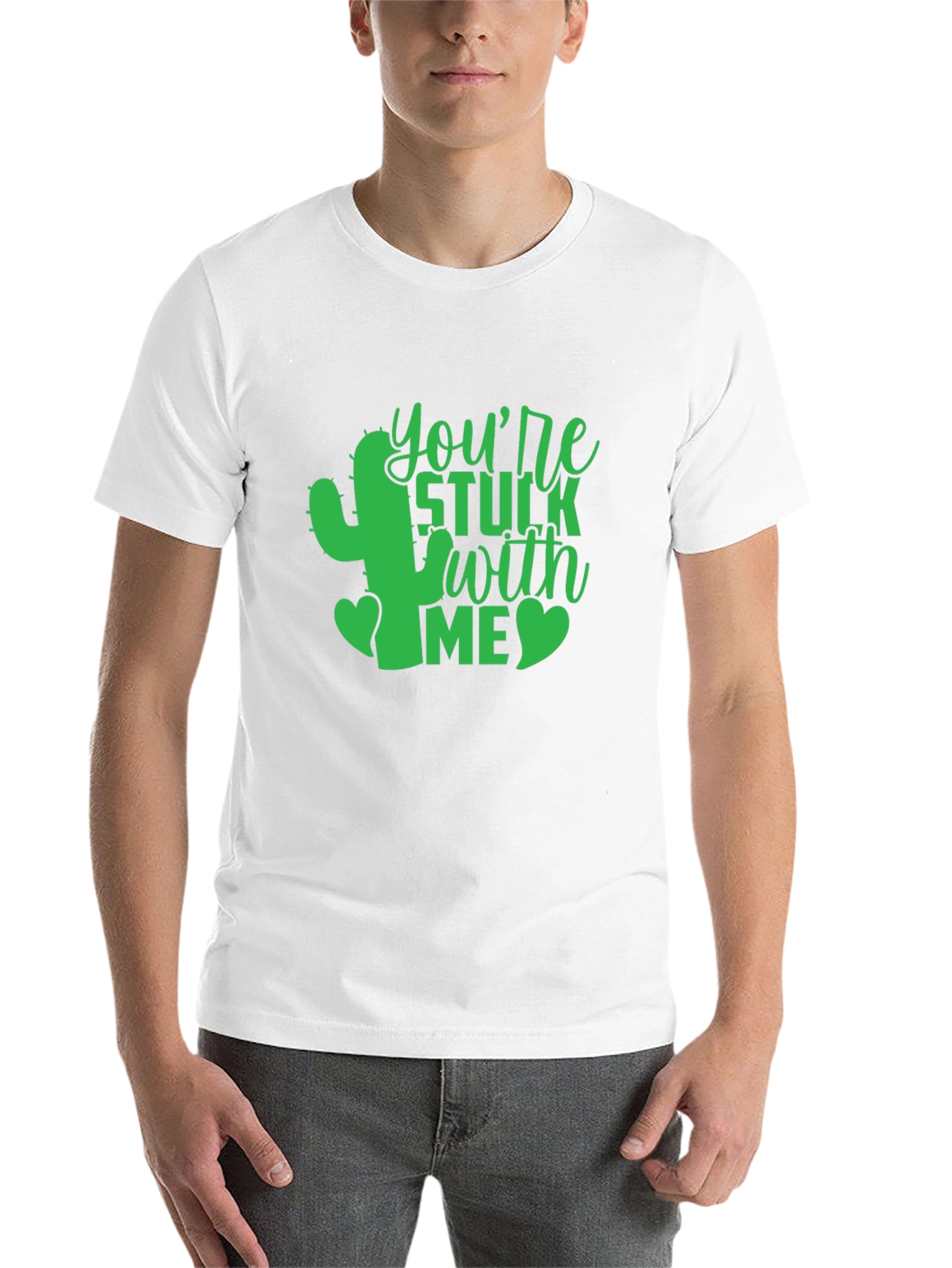 Black You're Stuck With Me Graphic Tee view 14