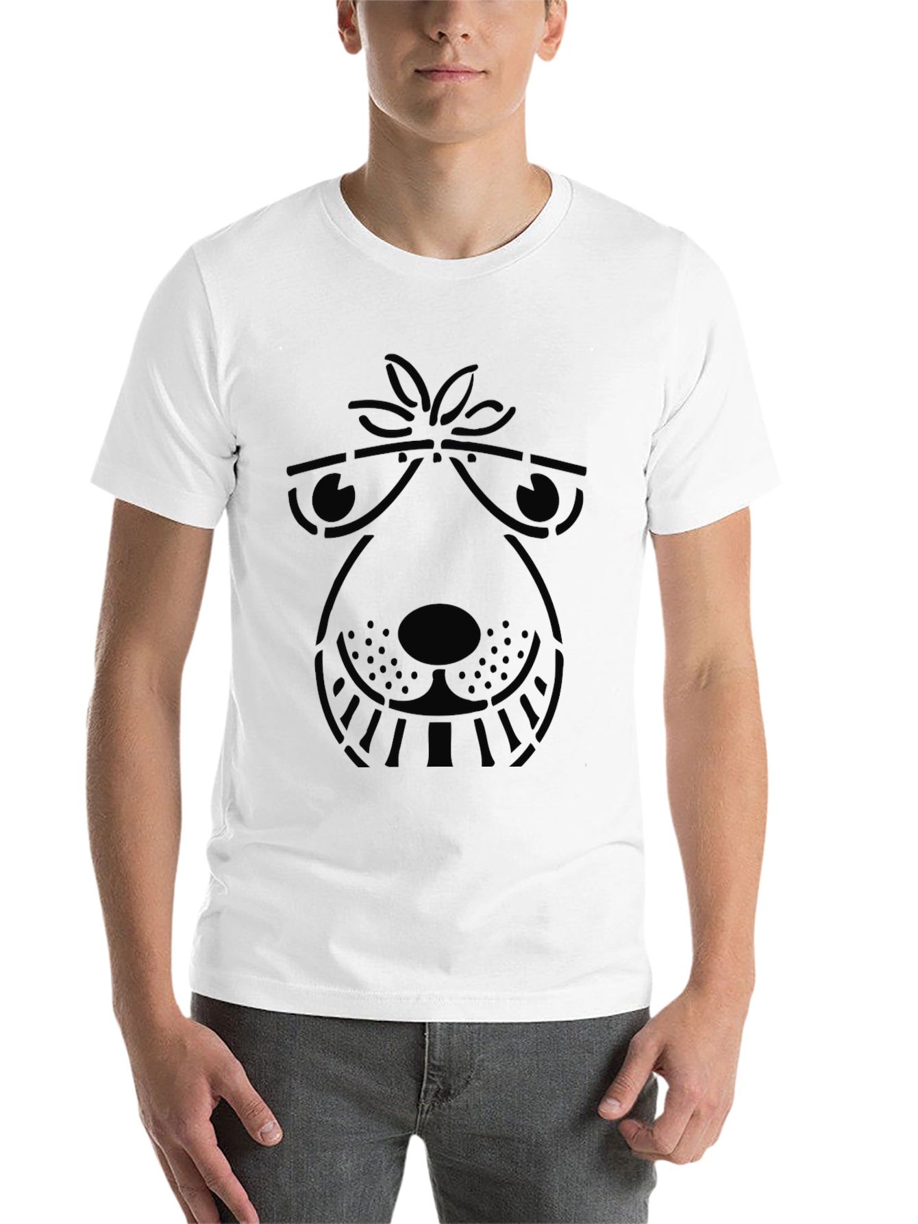Black Funny Muppet Inspired Dog Tee view 14