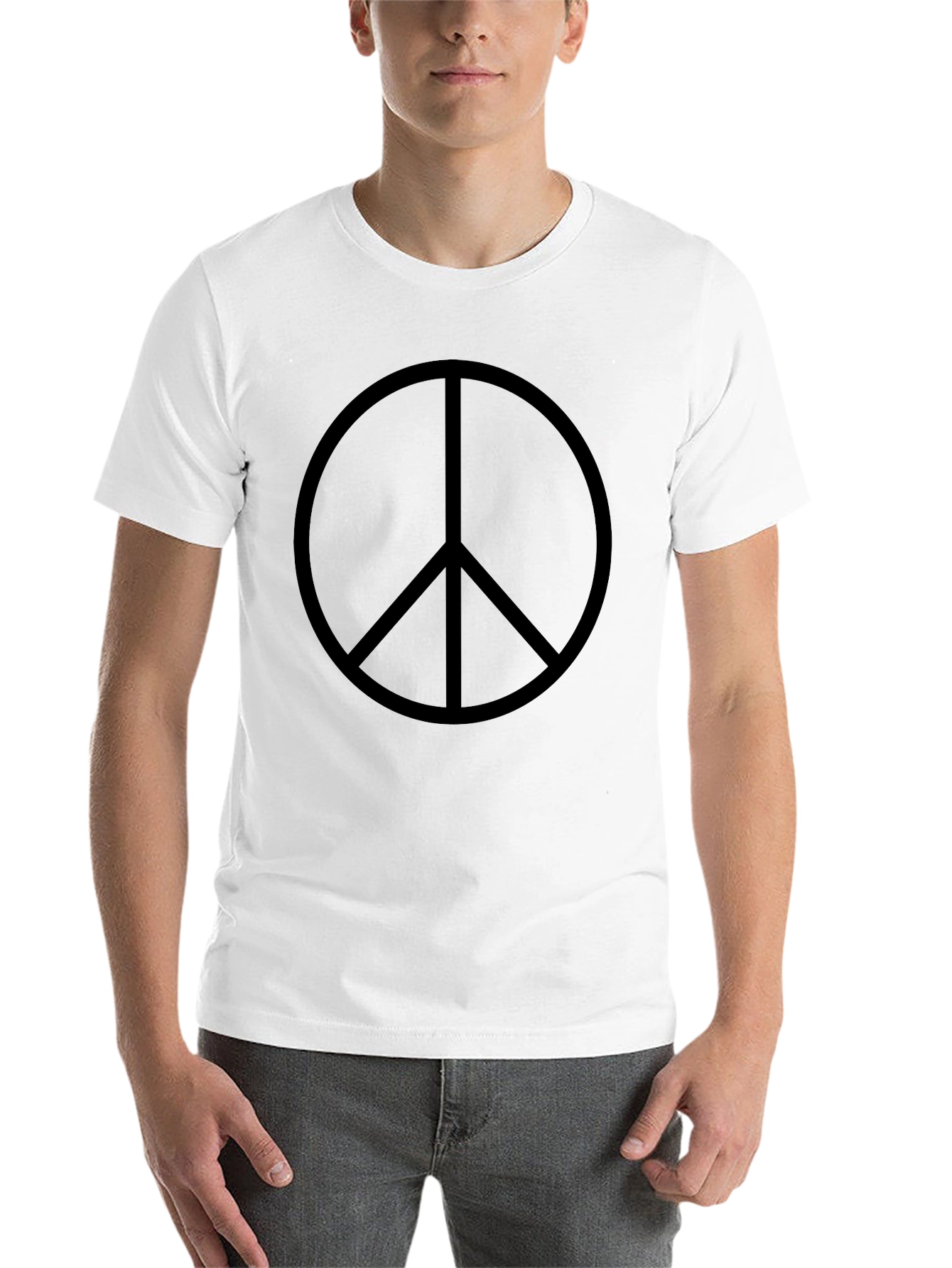 Black Peace Sign Black T-Shirt view 14