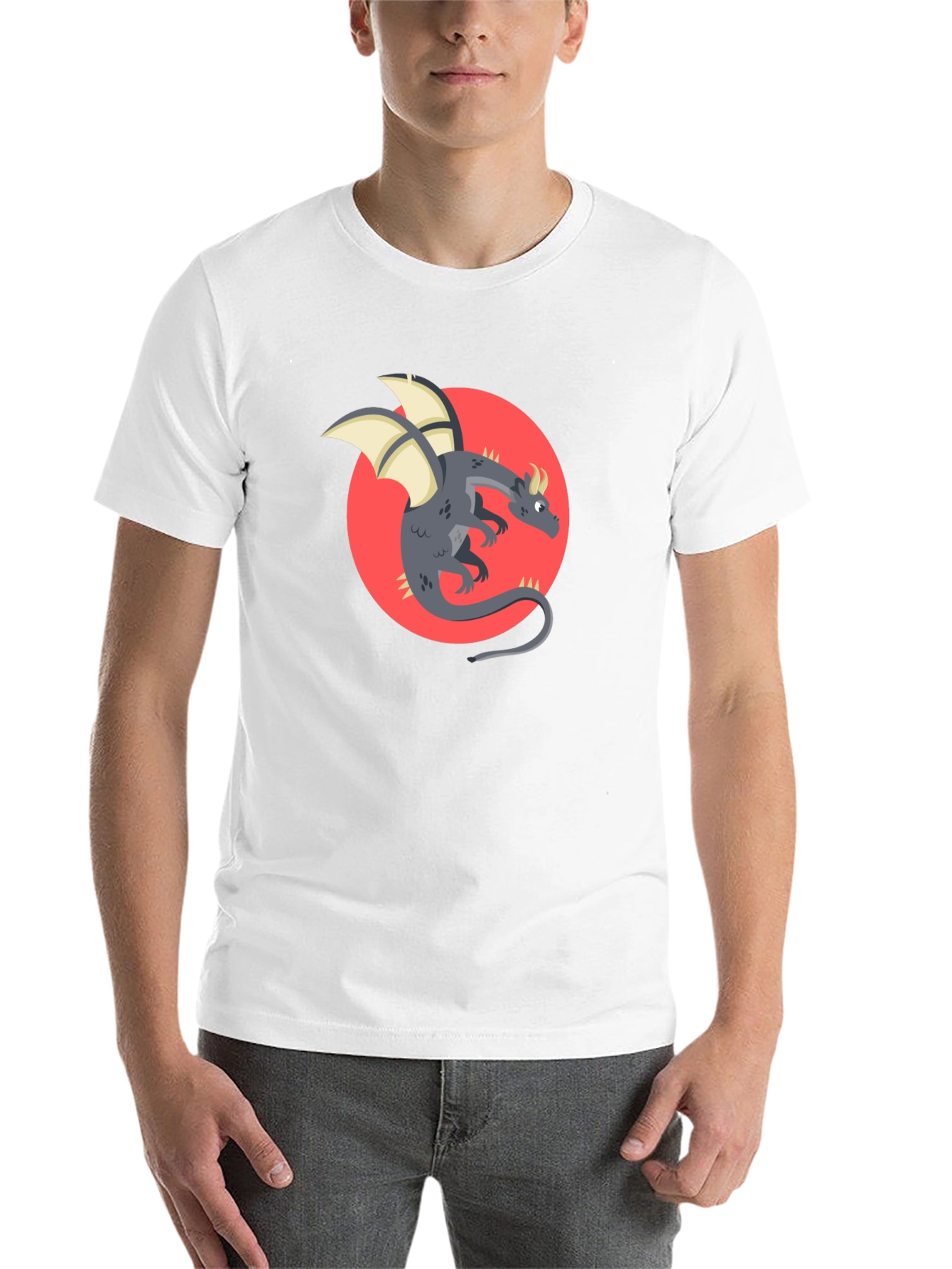Black Dragon Graphic Black T-Shirt - Fantasy Style view 14