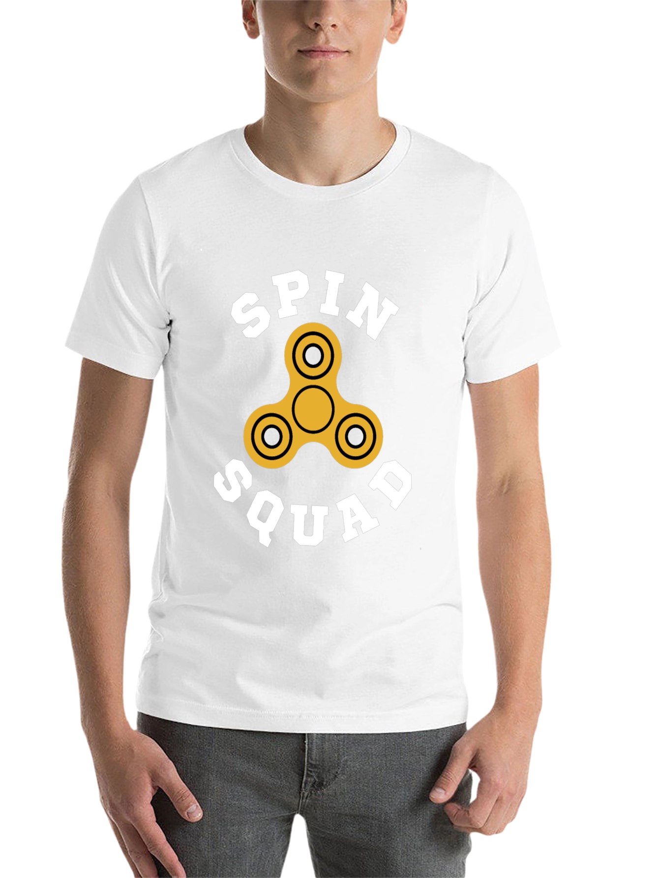 Black Spin Squad T-Shirt - Fidget Spinner Design view 14