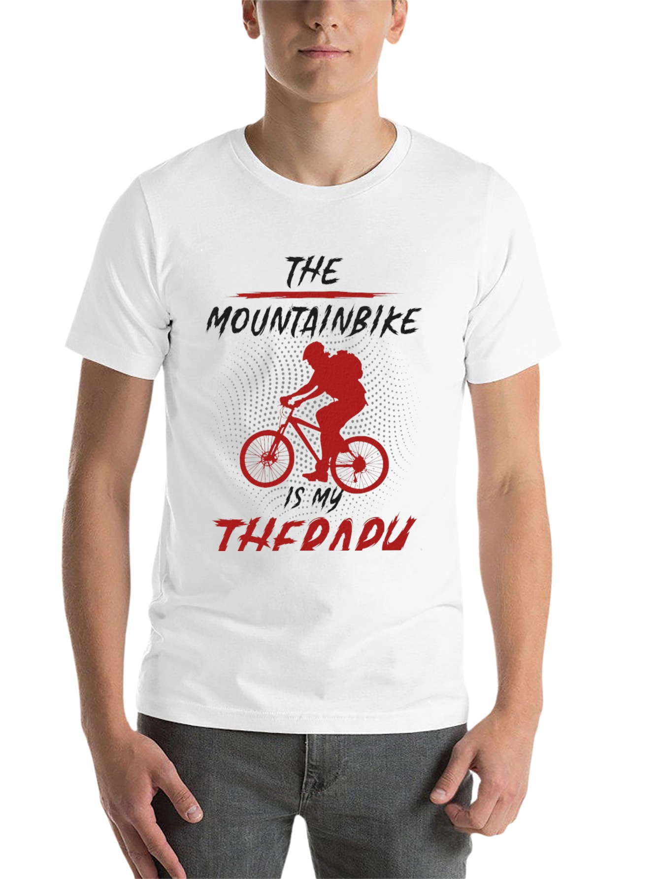 Black Mountain Bike Therapy Graphic Tee - Black view 14