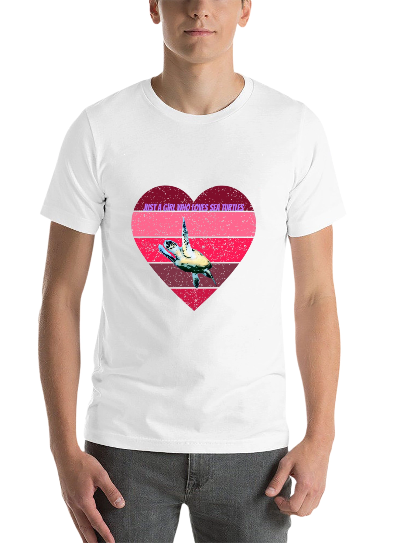 Black Sea Turtle Lover Heart Graphic Tee view 14