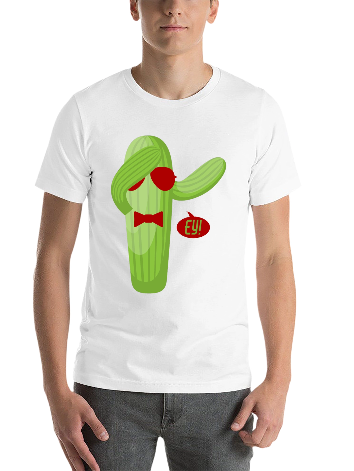 Black Dabbing Cactus T-Shirt - Funny Novelty Tee view 14