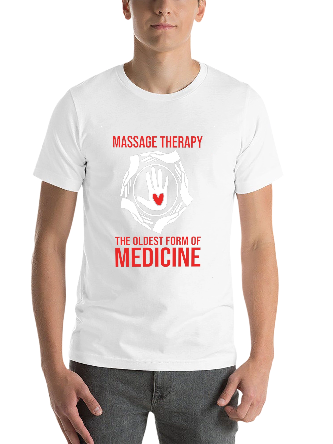Black Massage Therapy T-Shirt: The Oldest Medicine view 14