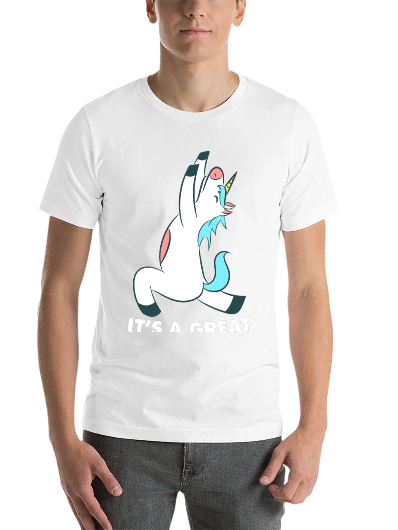Black Funny Unicorn Yoga Black T-Shirt view 14