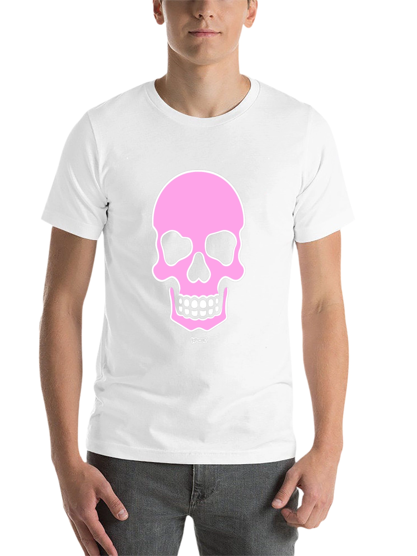Black Pink Skull Graphic Black T-Shirt view 14