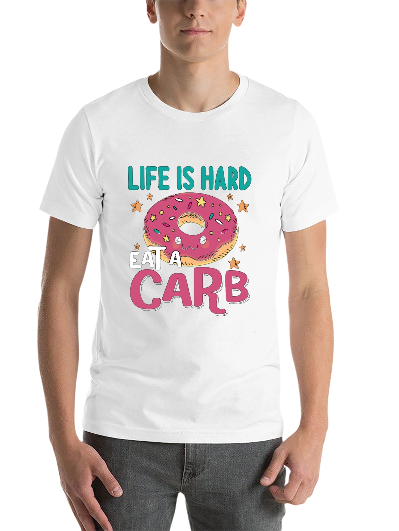 Black Life Is Hard, Eat a Carb Donut T-Shirt view 14