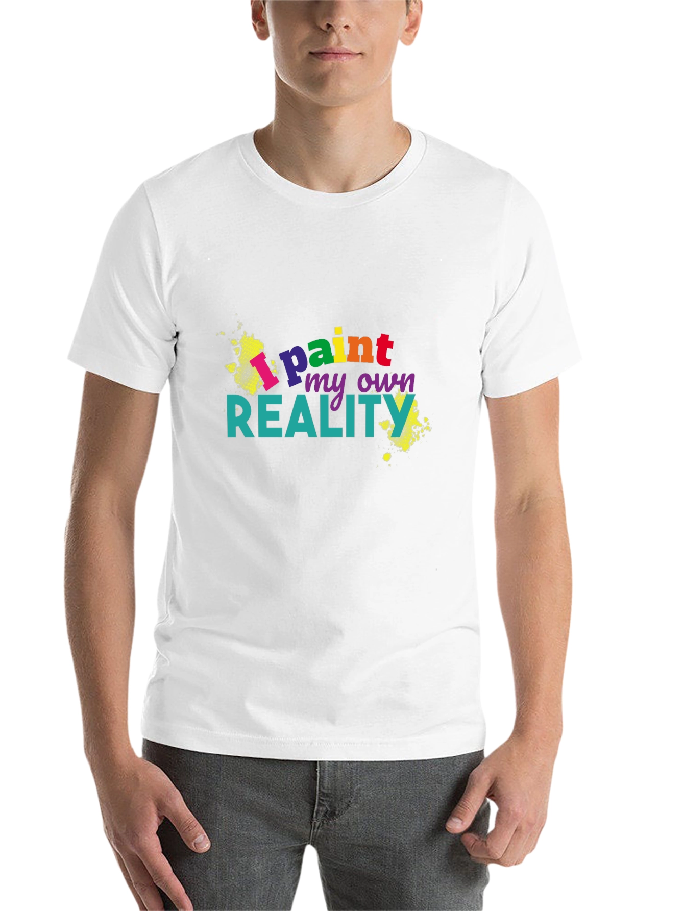 Black I Paint My Own Reality Black Graphic T-Shirt view 14