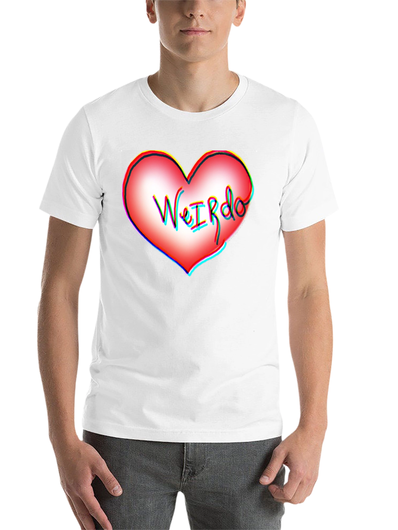 Black WeIRdo Heart Graphic T-Shirt - Unique Design view 14