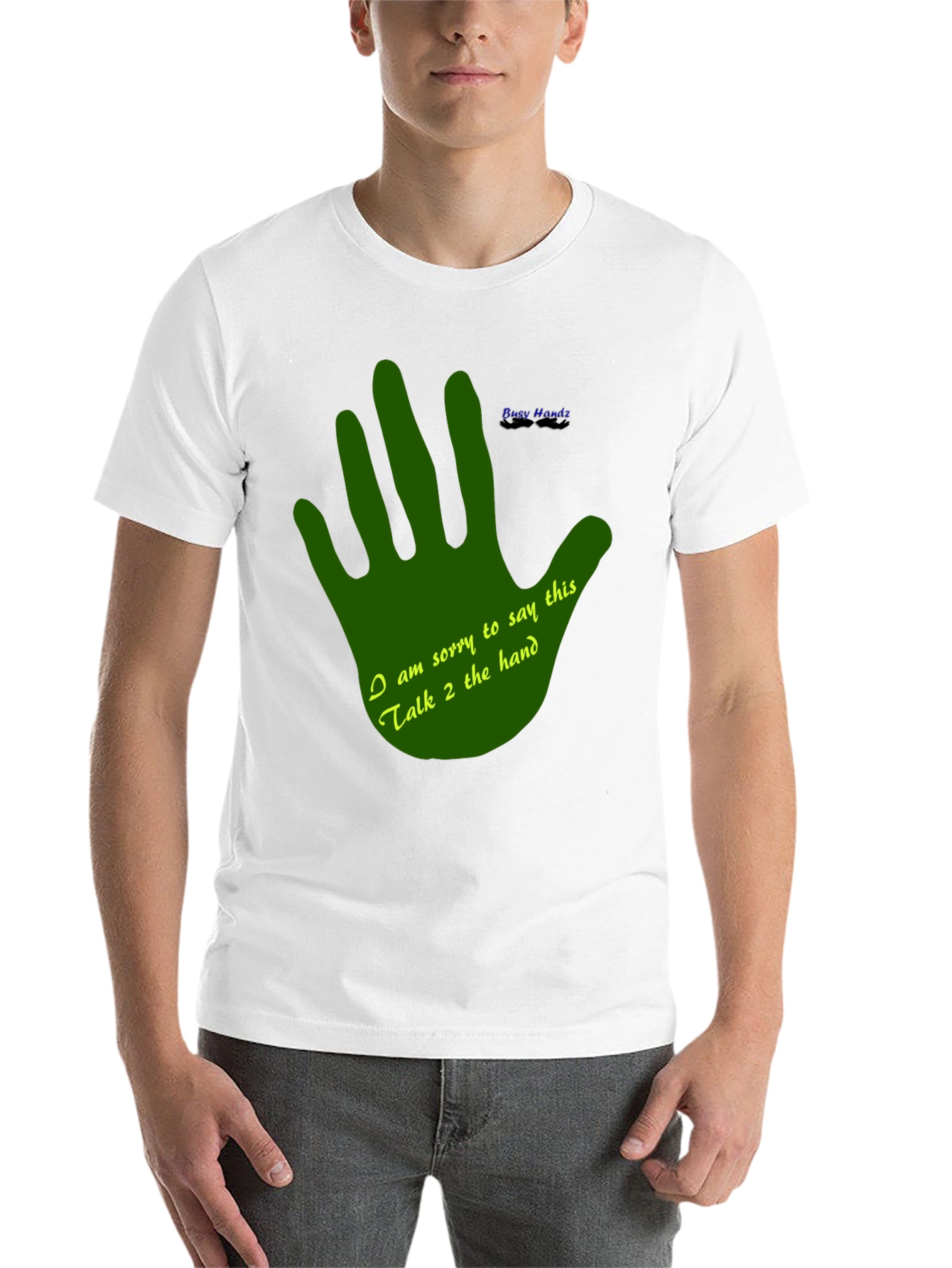 Black Talk to the Hand Graphic T-Shirt - Funny Novelty Tee view 14