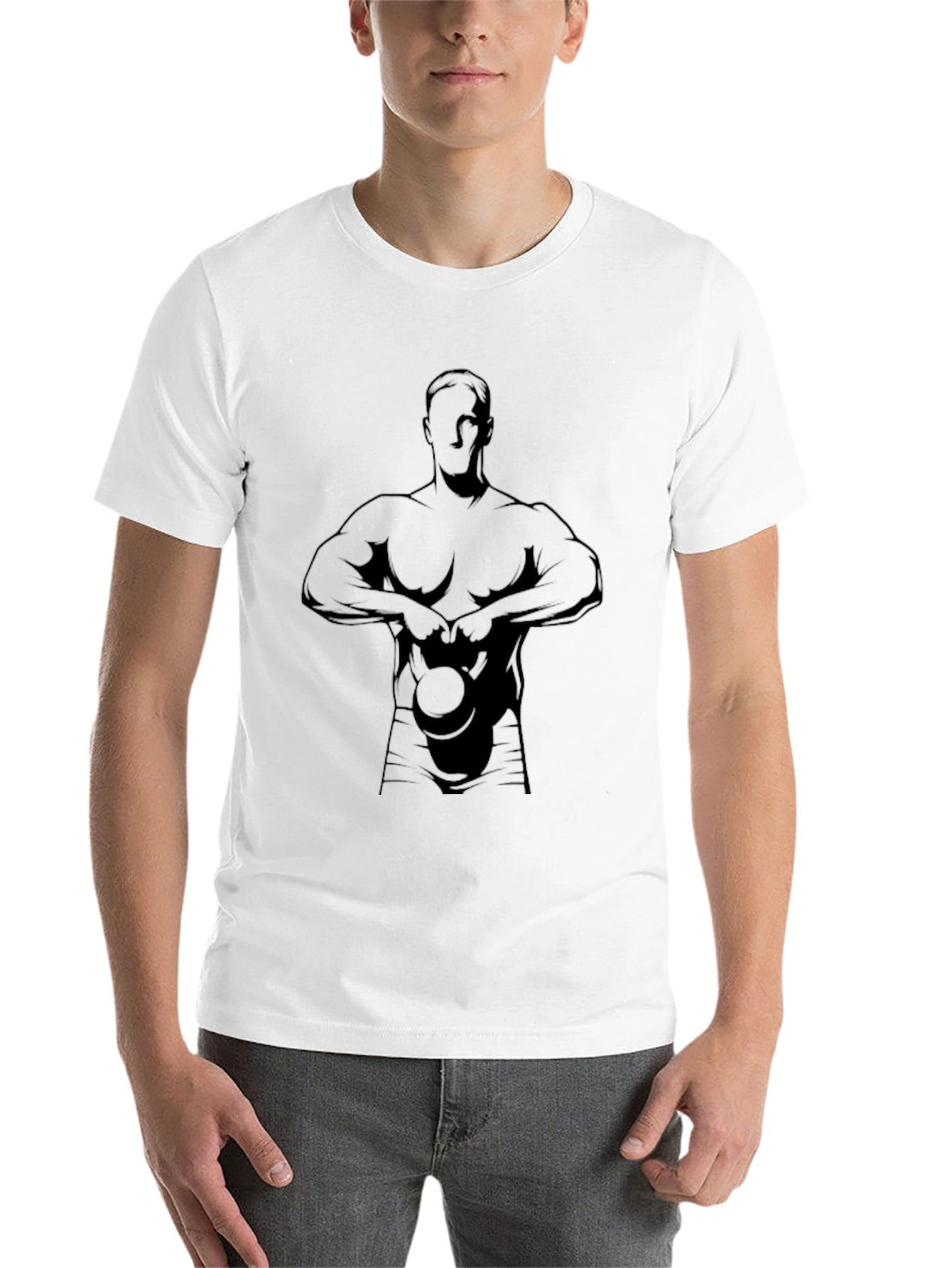 Black Kettlebell Workout T-Shirt - Gym Bodybuilder Tee view 14