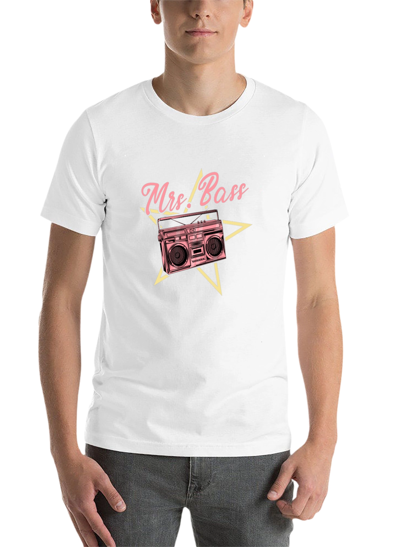 Black Mrs. Bass Retro Boombox Graphic Tee view 14