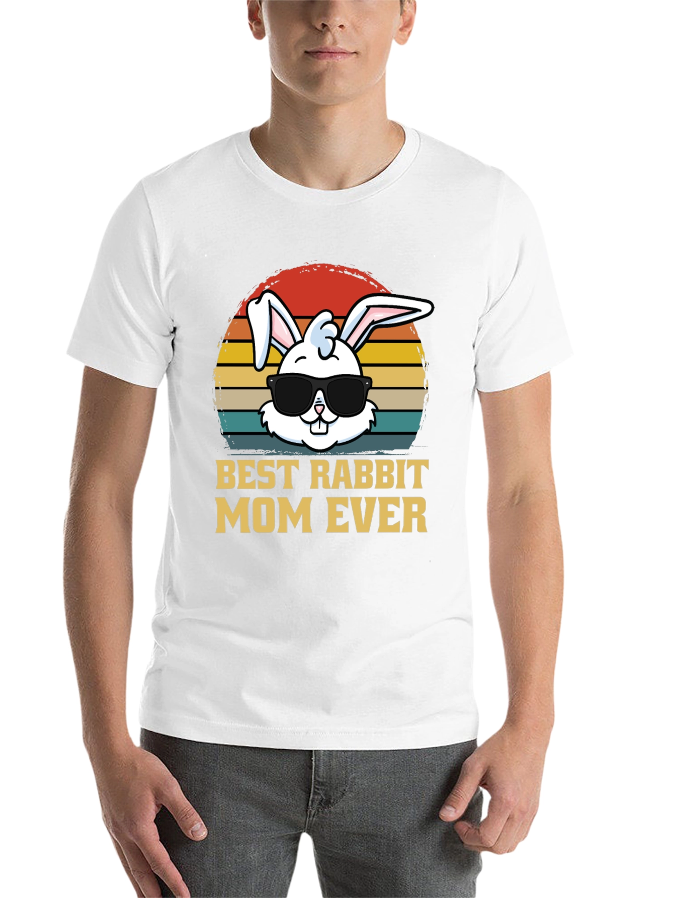 Black Best Rabbit Mom Ever T-Shirt view 14