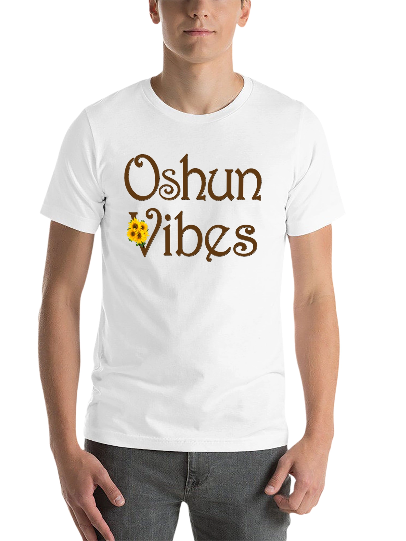 Black Oshun Vibes Black Graphic T-Shirt view 14