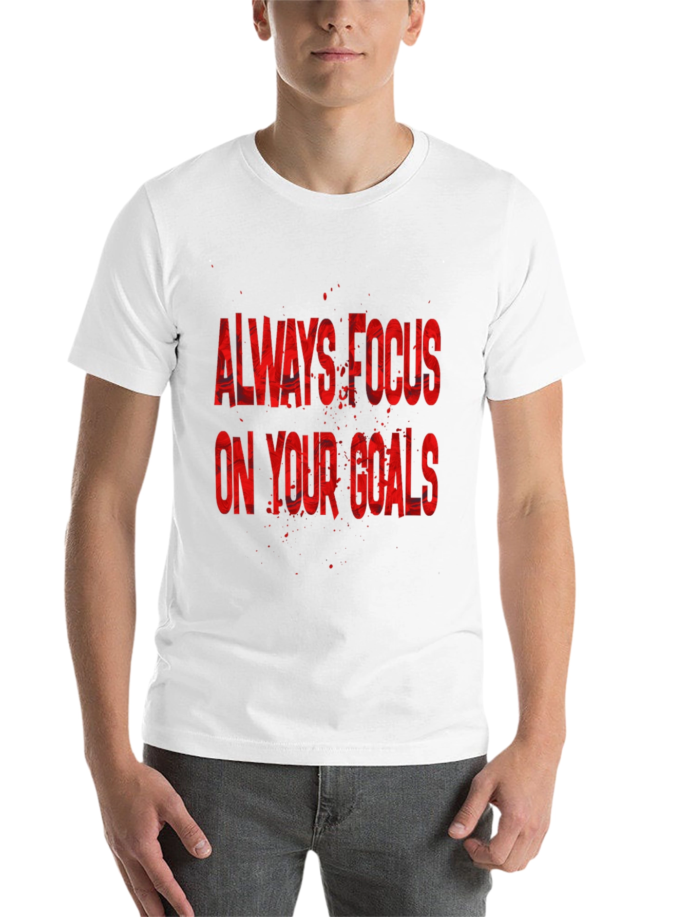 Focus On Your Goals Black Graphic T-Shirt - 14