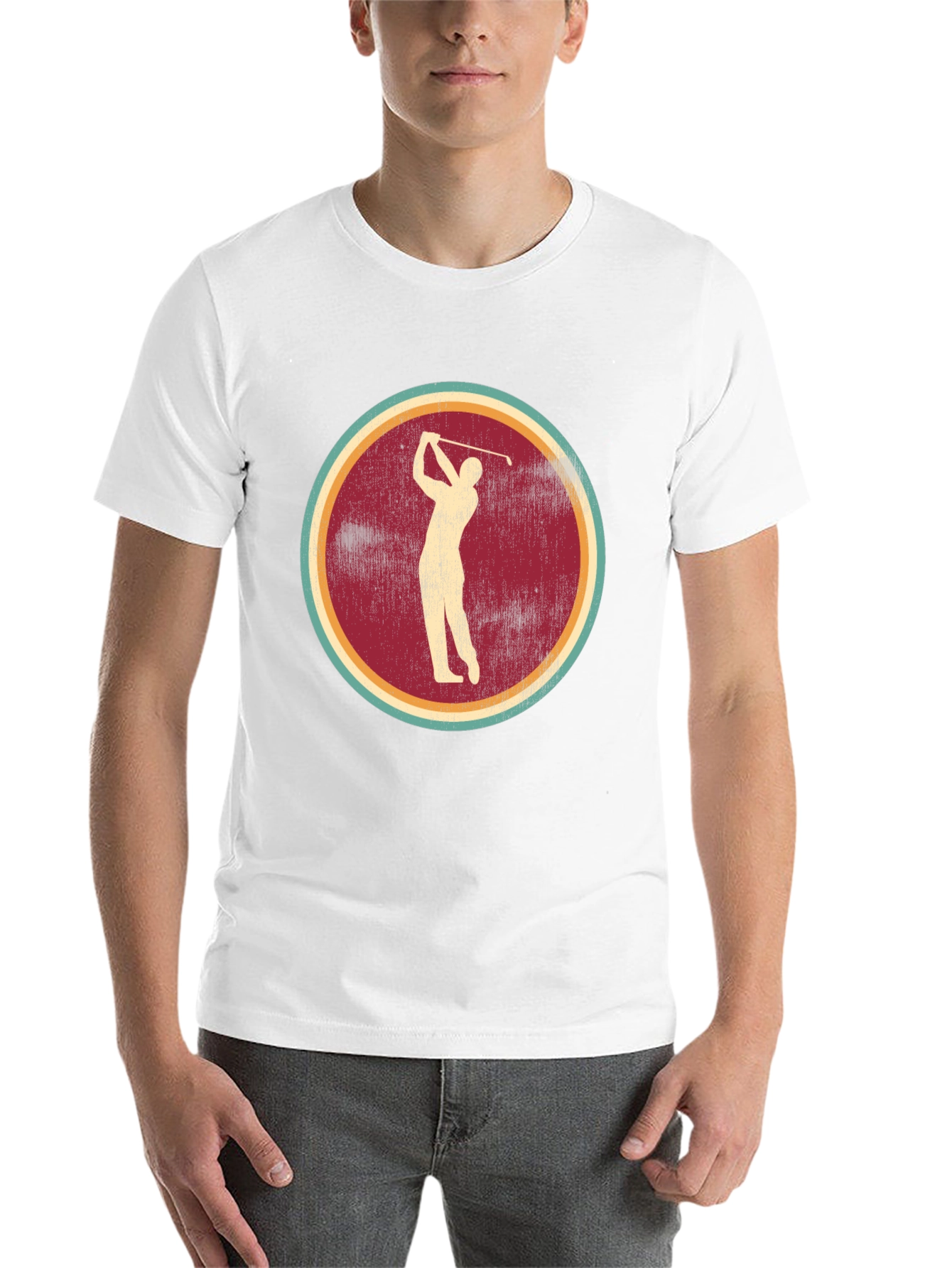 Black Vintage Golf Tee - Retro Golfer Graphic T-Shirt view 14