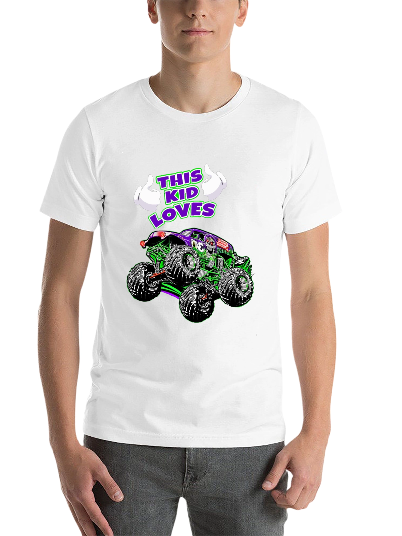 Black This Kid Loves Monster Trucks T-Shirt view 14