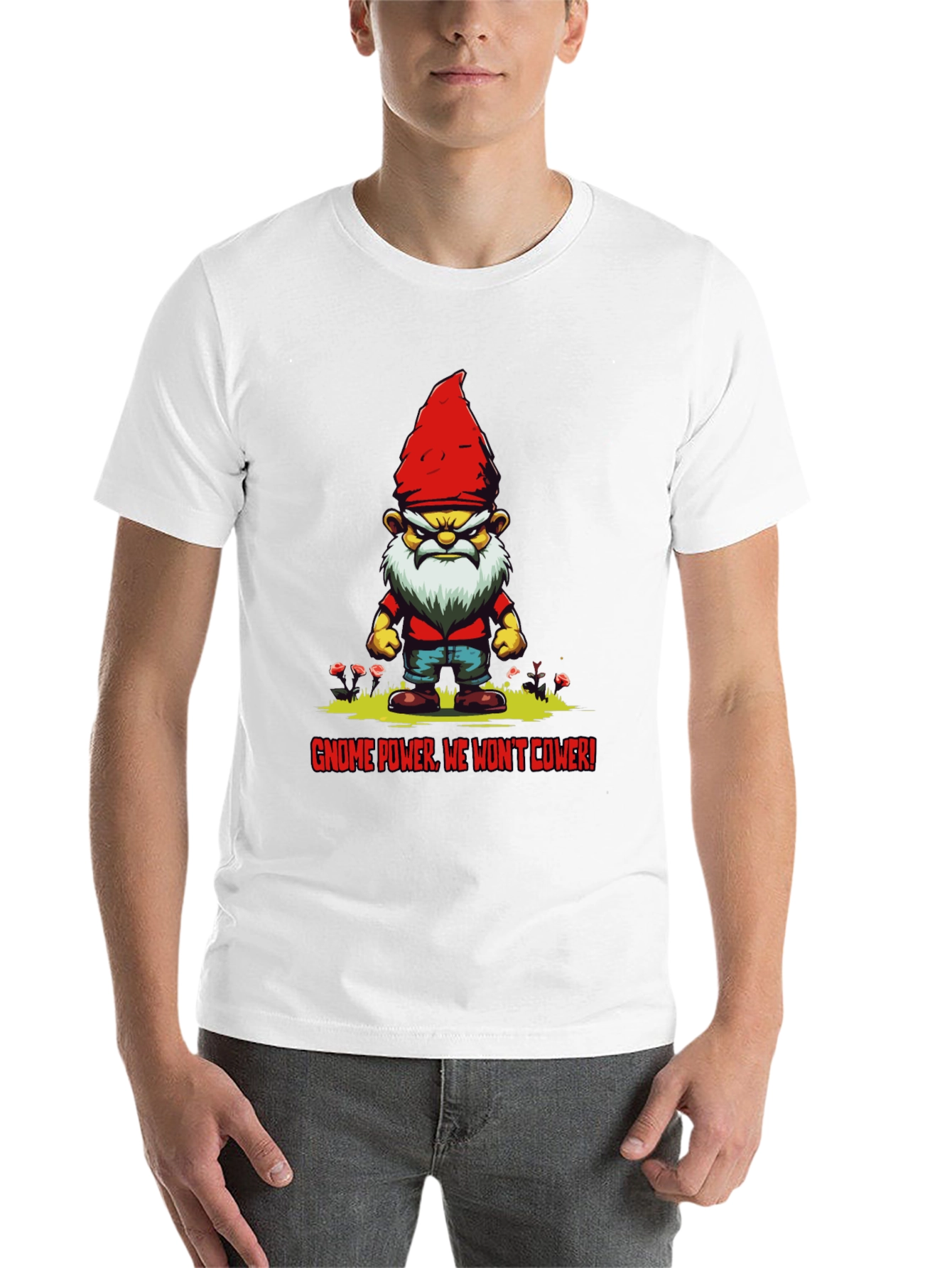 Black Gnome Power T-Shirt - We Won't Cower! view 14