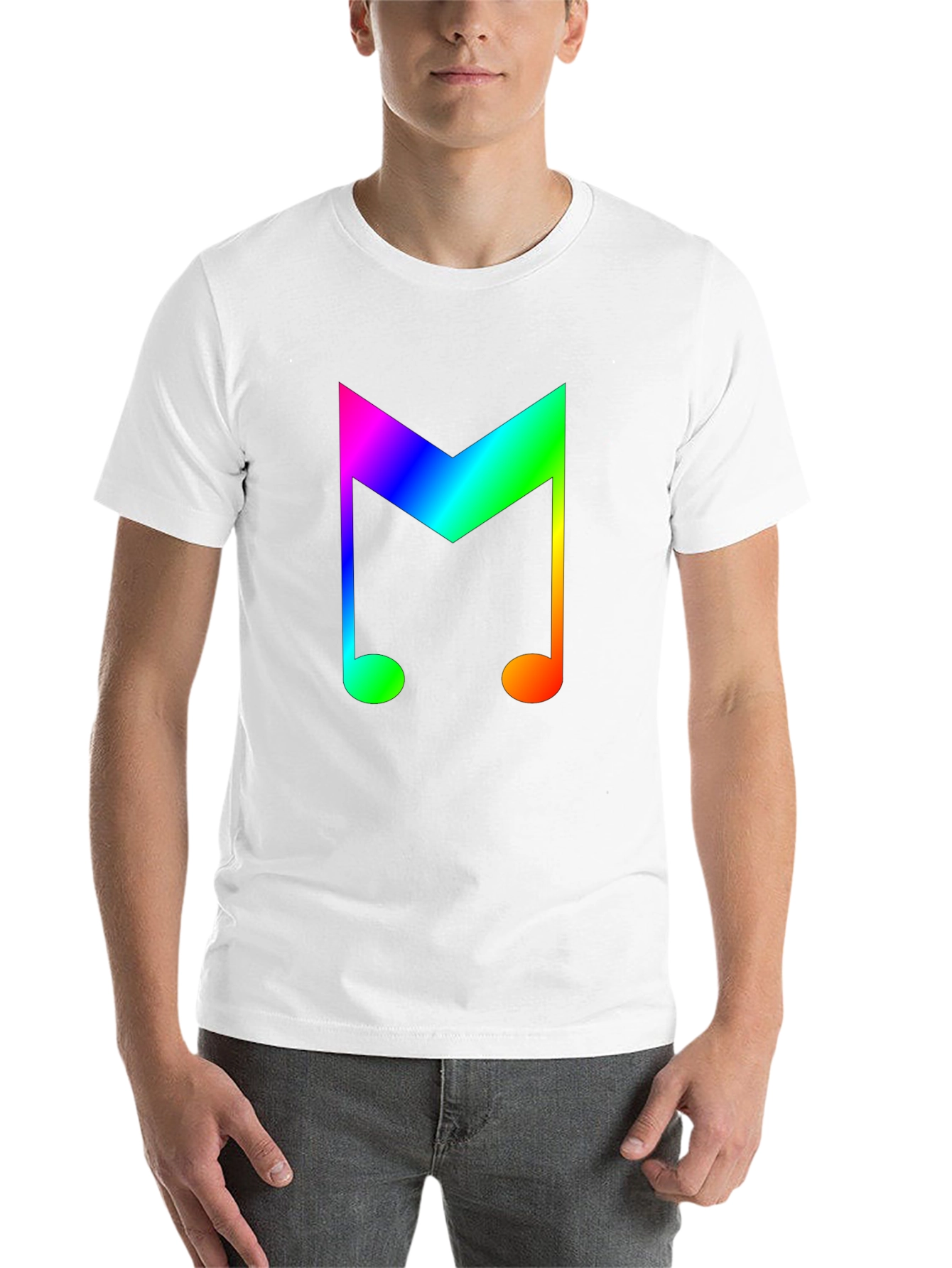 Black Rainbow Music Note Graphic Tee - Stylish Cotton Shirt view 14