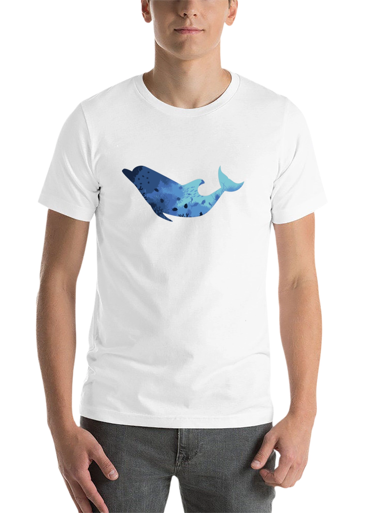 Black Dolphin Reef Graphic Black T-Shirt view 14