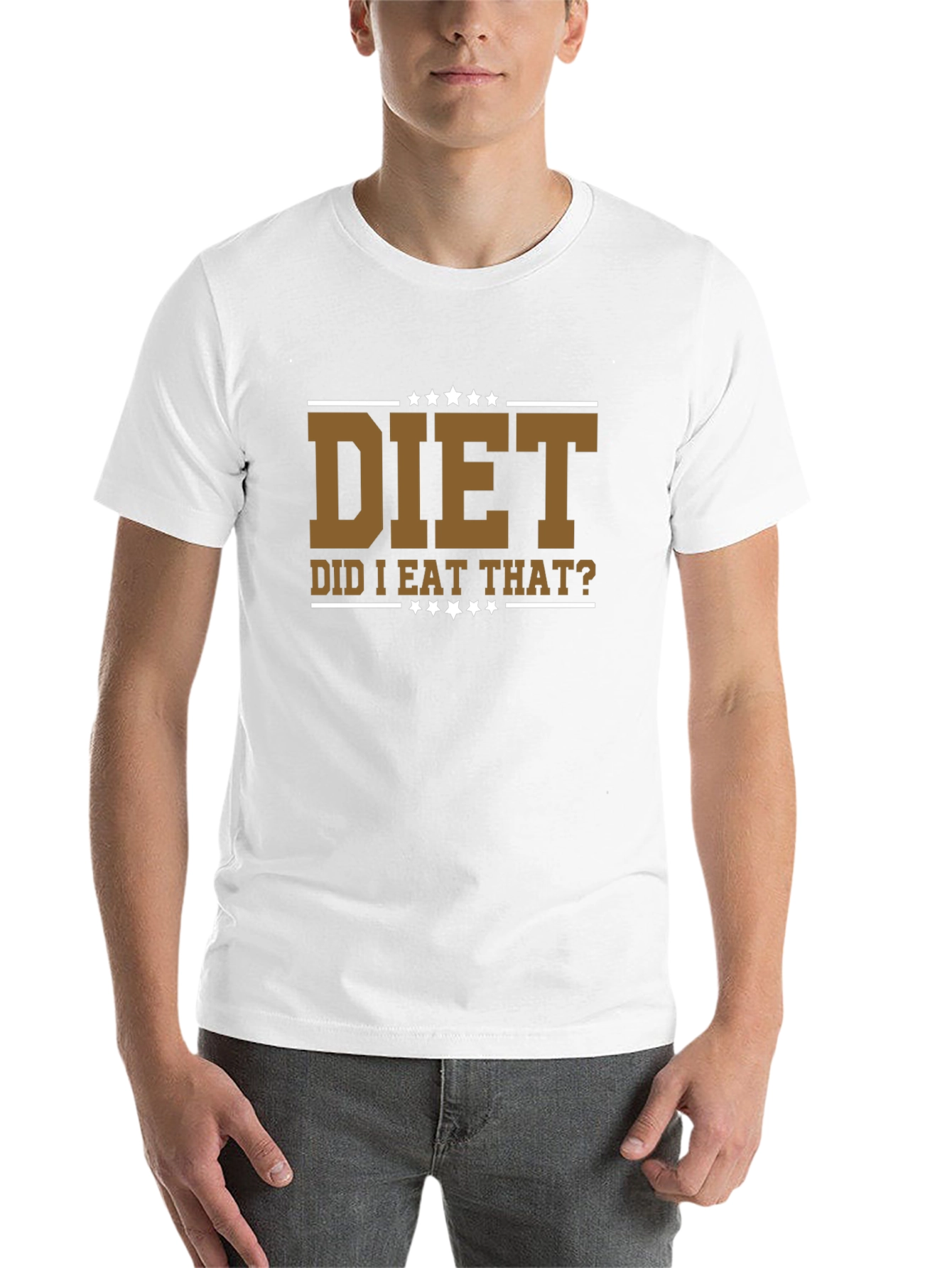 Black Diet - Did I Eat That? Funny Graphic T-Shirt view 14