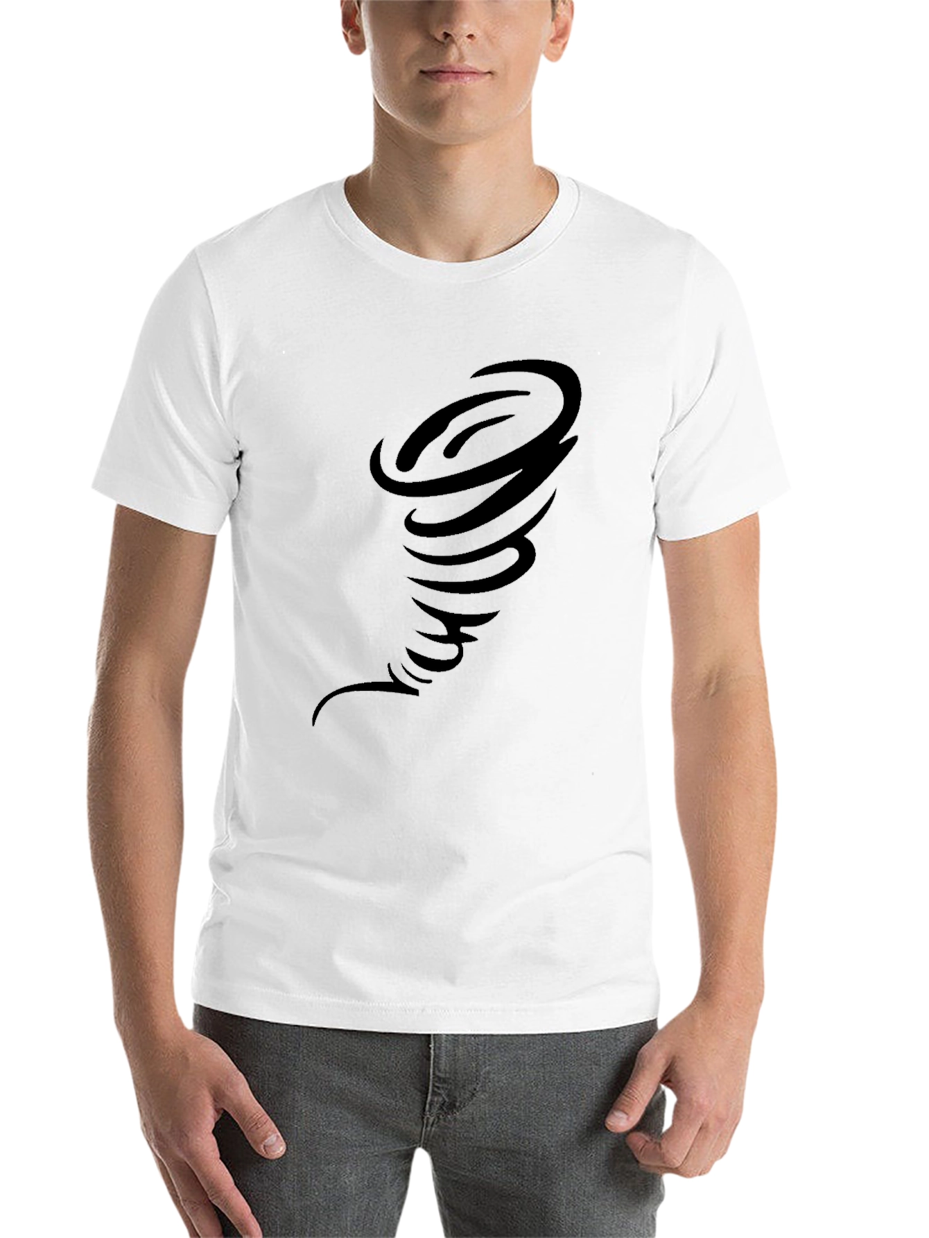 Black Men's Black Tornado Graphic Tee view 14