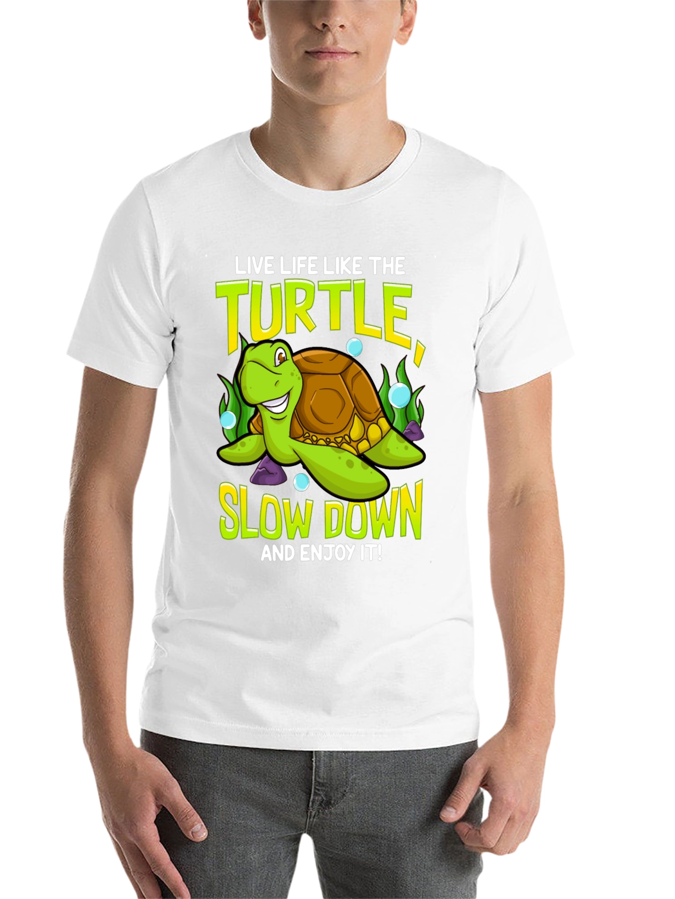 Black Live Like the Turtle Graphic T-Shirt view 14