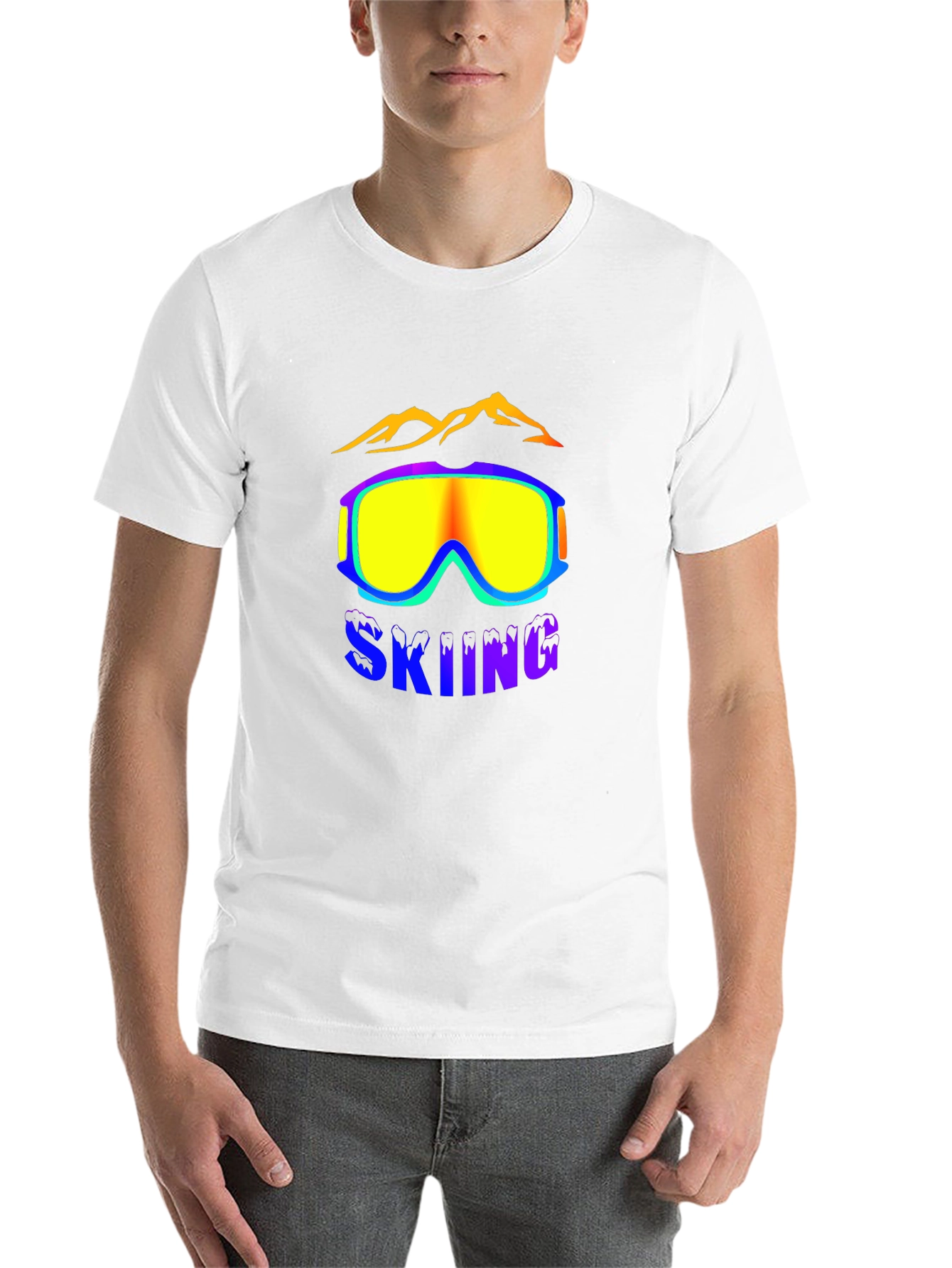 Black Skiing Graphic Tee - Black view 14