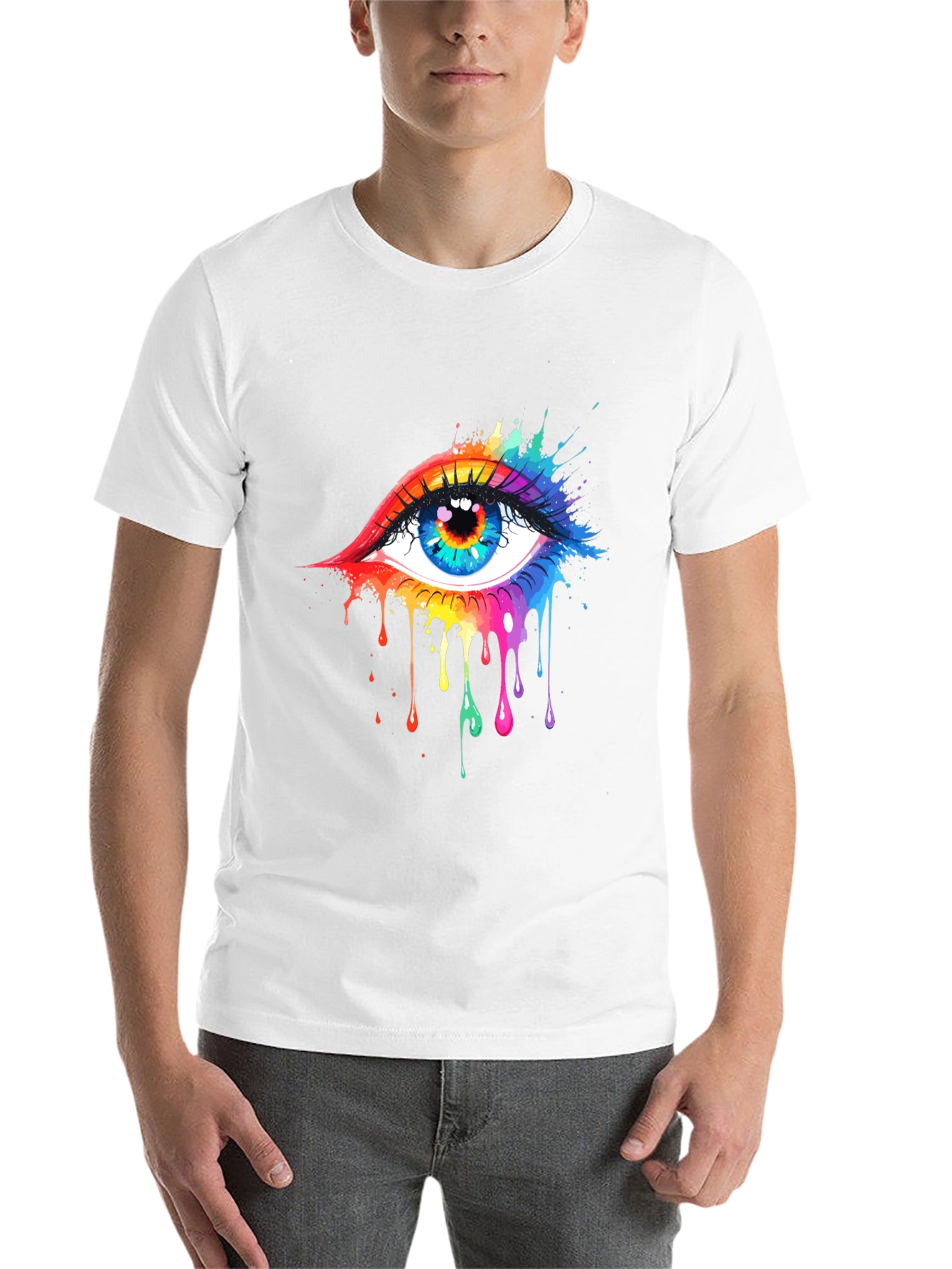 Rainbow Eye Black T-Shirt - 14