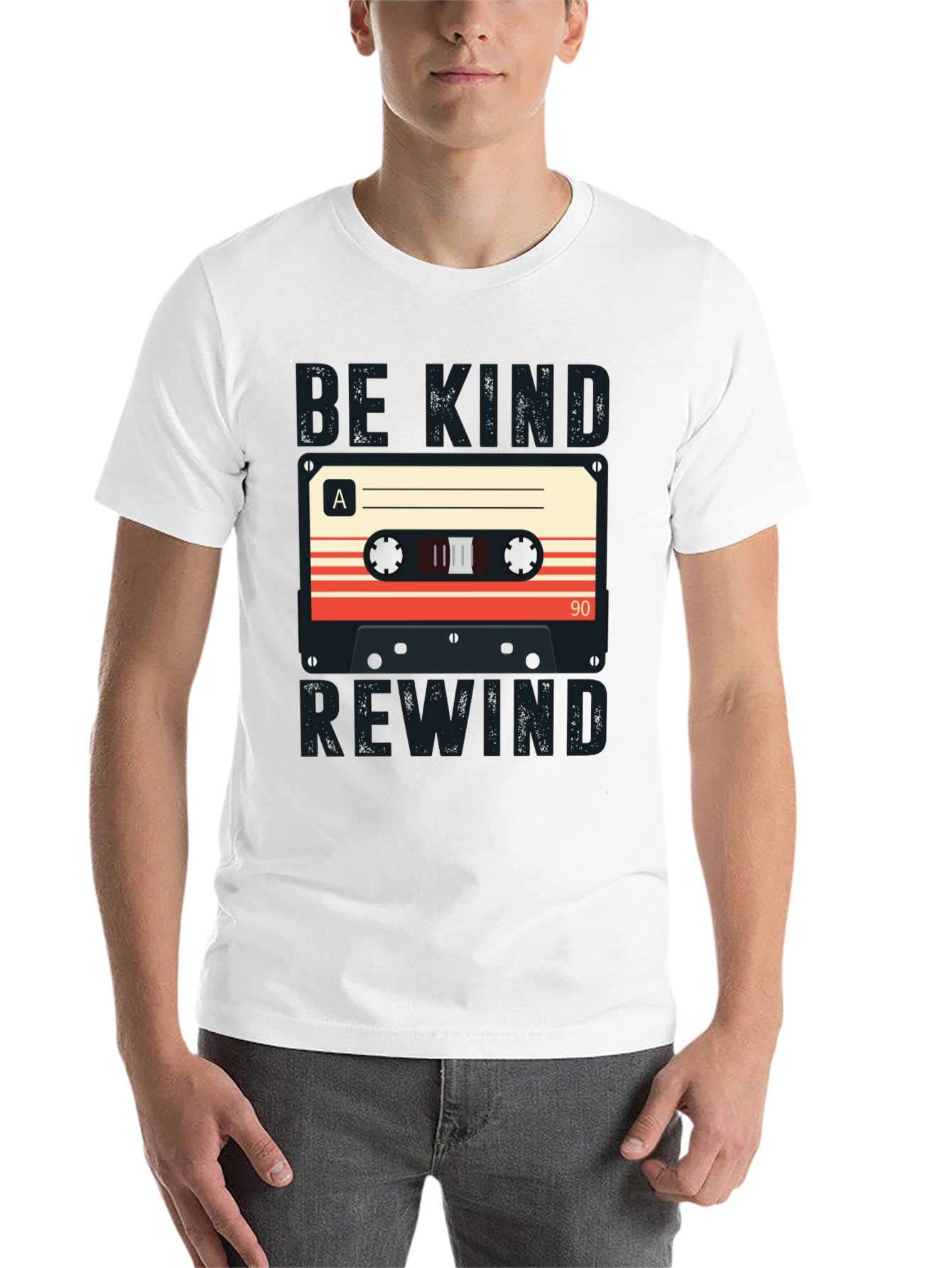 Black Be Kind Rewind Cassette Tape Graphic T-Shirt view 14