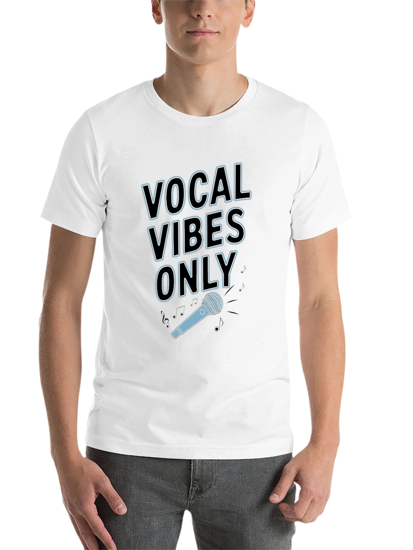 Black Vocal Vibes Only Graphic T-Shirt - Black view 14