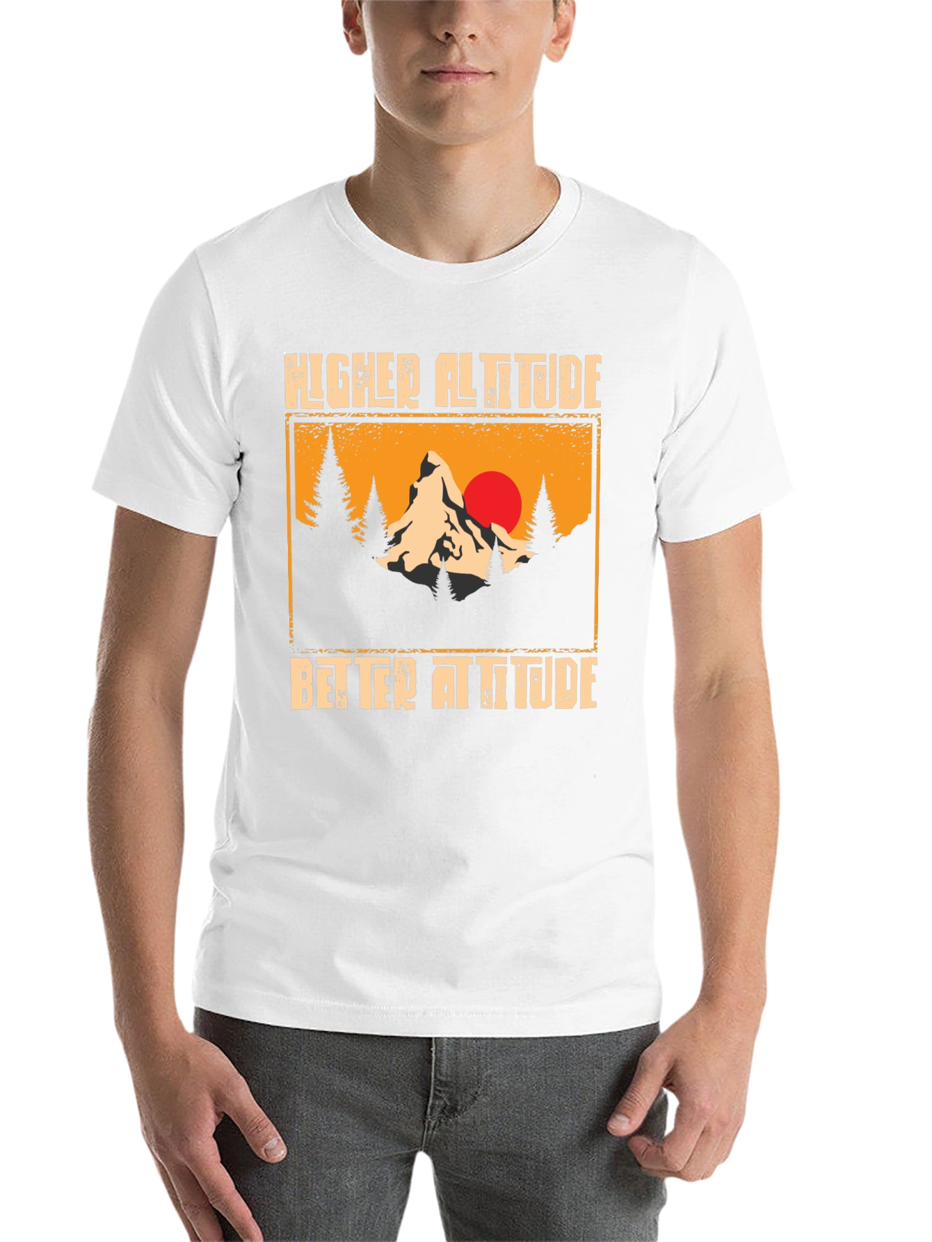 Black Higher Altitude Better Attitude Black T-Shirt view 14