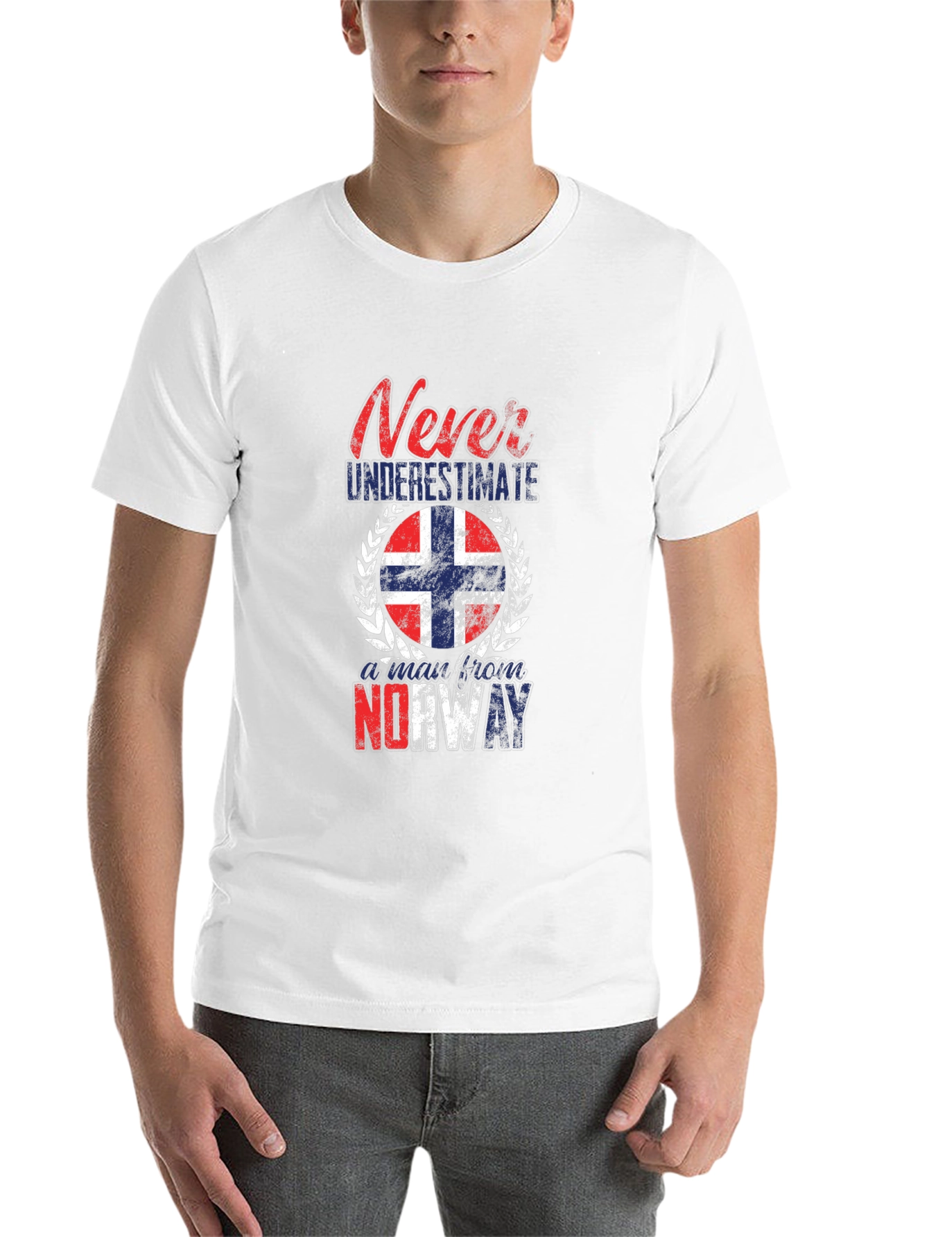 Black Never Underestimate Norway T-Shirt view 14