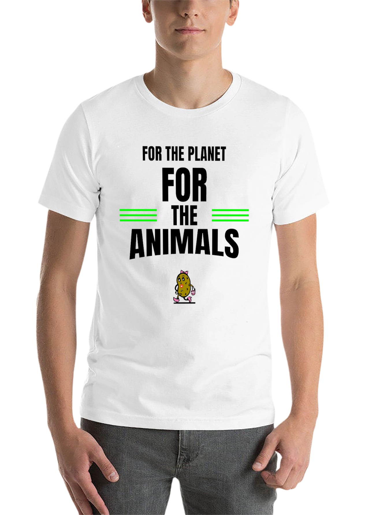 Black Vegan T-Shirt - For the Animals view 14